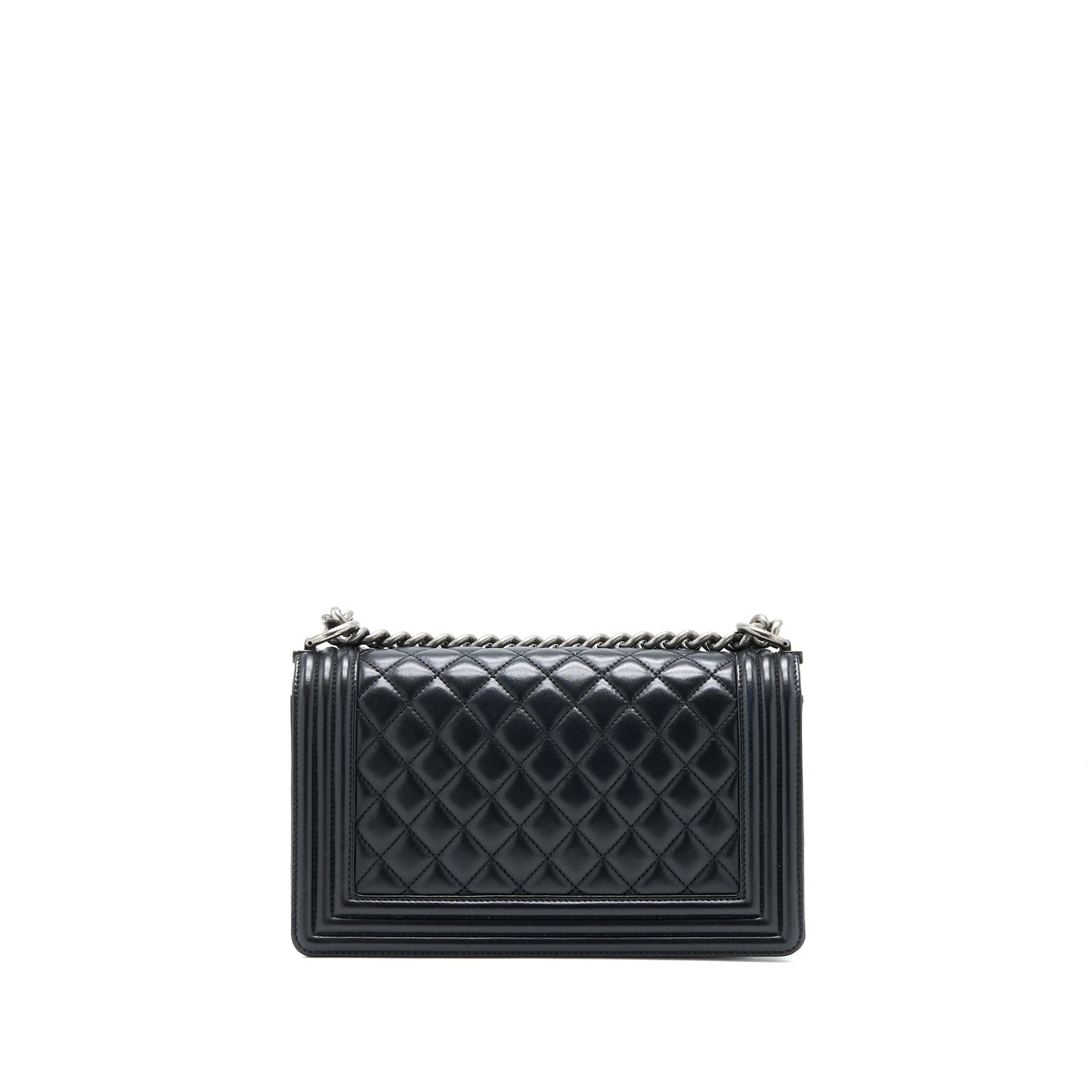 Chanel Medium Boy Bag Lambskin Black Ruthenium SHW