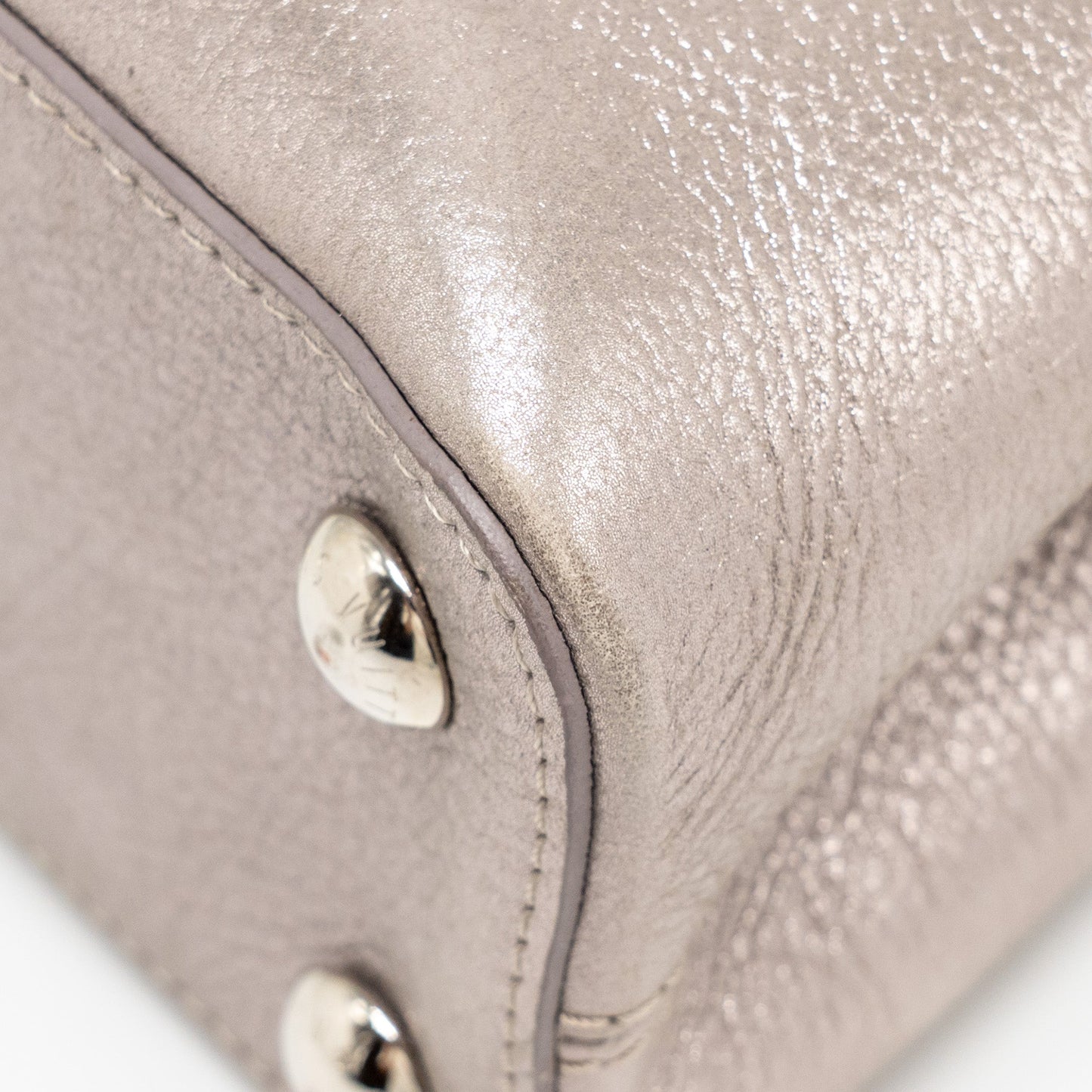 Louis Vuitton Capucines BB Leather Metallic Silver SHW