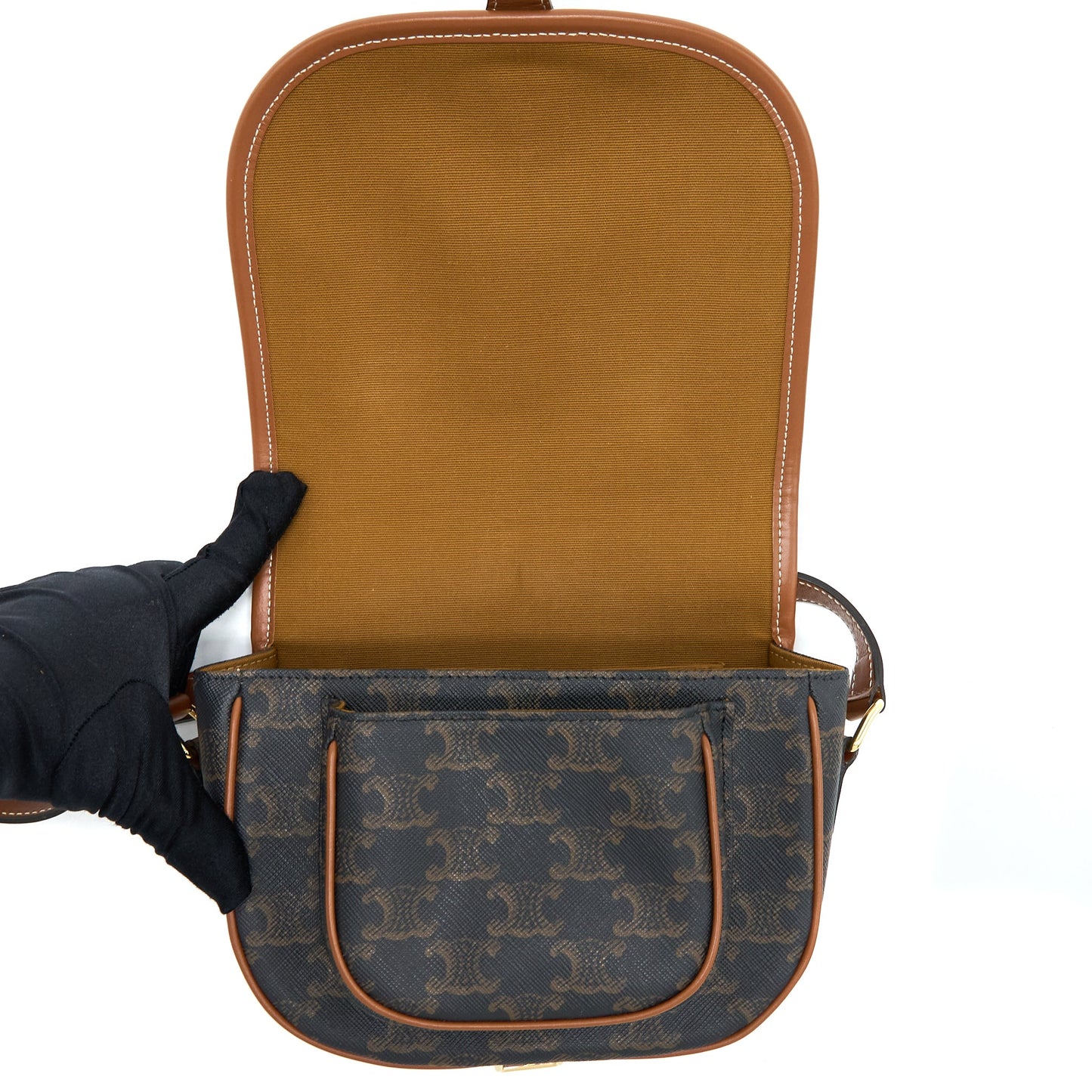 Celine Folco Medium Triomphe Canvas Bag GHW