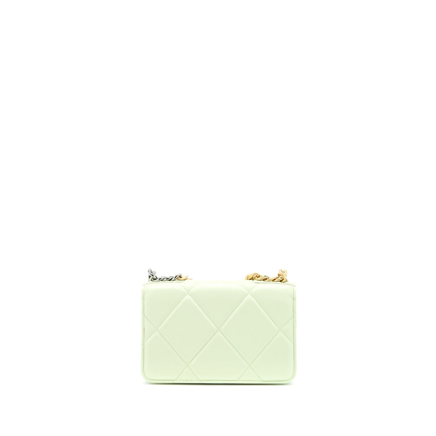 Chanel 19 Wallet on Chain Lambskin Light Green Multicolour Hardware (Microchip)