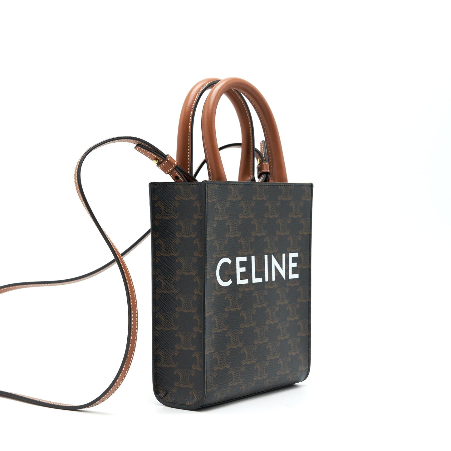 CELINE MINI VERTICAL CABAS IN TRIOMPHE CANVAS