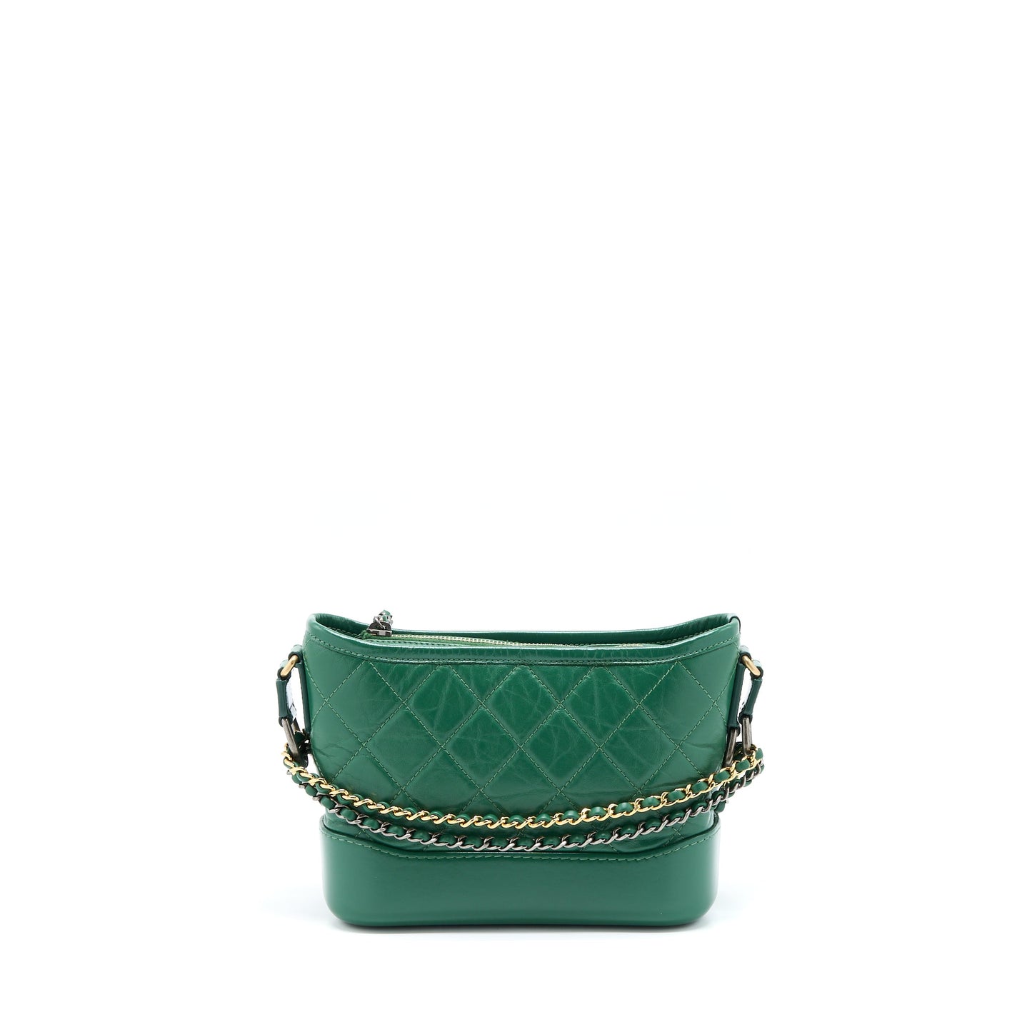 Chanel Small Gabrielle Hobo Bag Green Multicolour Hardware