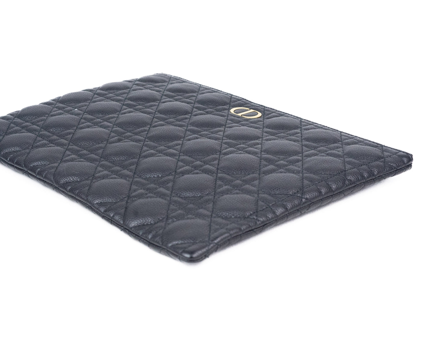 Dior Large Caro Daily Pouch in Black