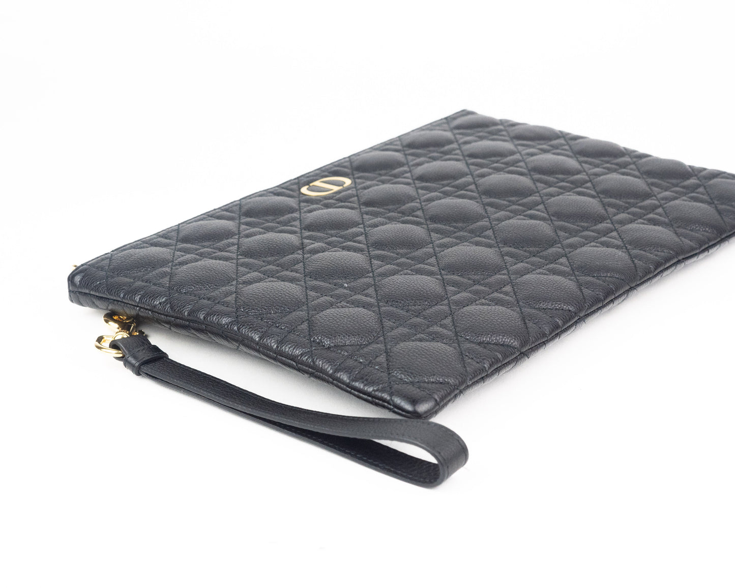 Dior Large Caro Daily Pouch in Black