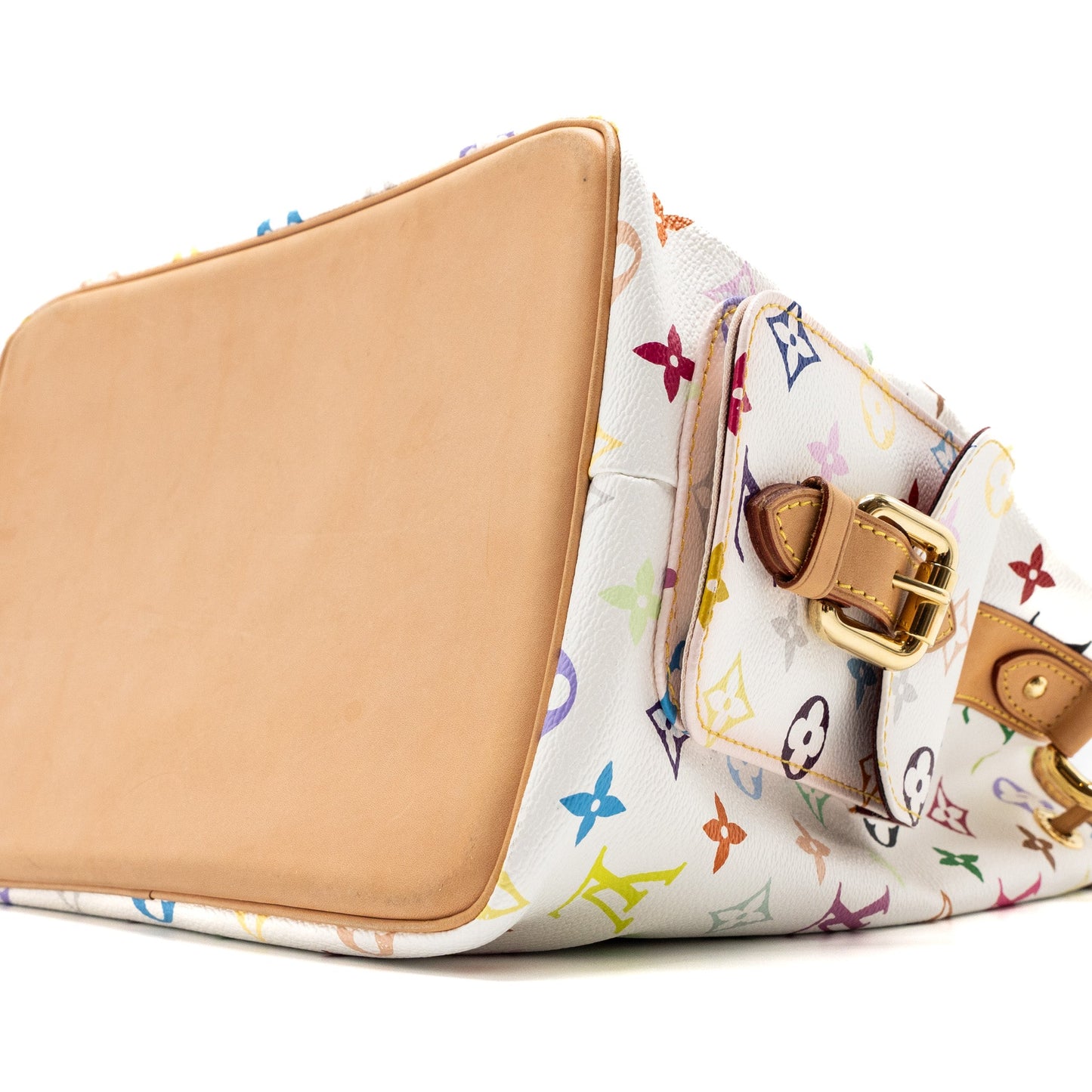 Louis Vuitton Vintage Petit Noe Shoulder Bag Multicolour Monogram Canvas White GHW