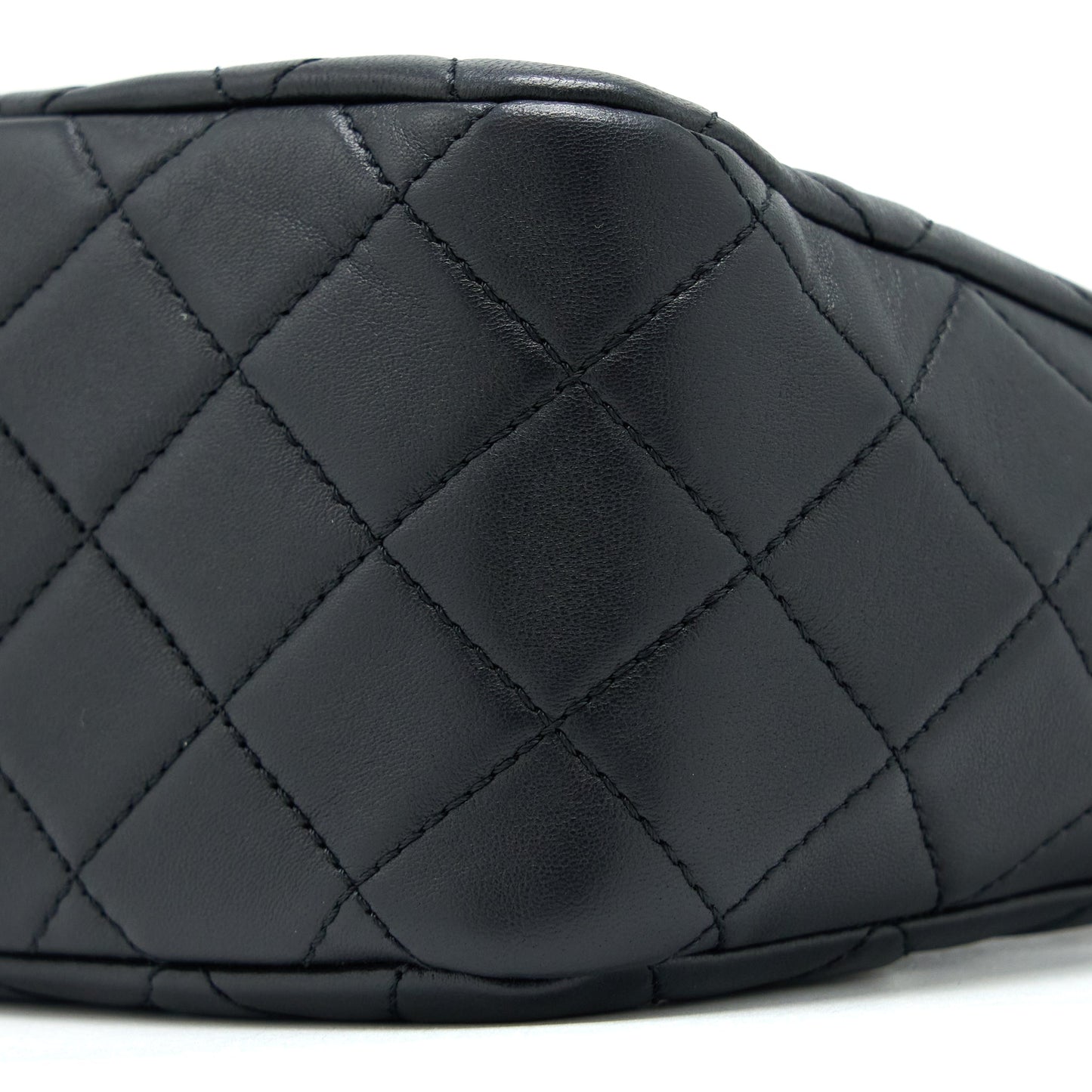 Chanel 23C Pearl Crush Hobo Bag Lambskin Black Brushed GHW (Microchip)