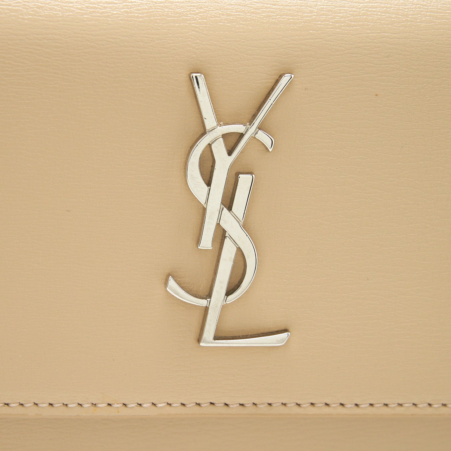 Saint Laurent Mini Sunset Calfskin beige SHW