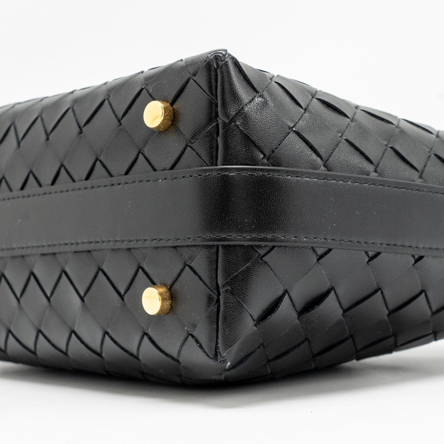 Bottega Veneta Mini Wallace Shoulder Bag Calfskin Black GHW