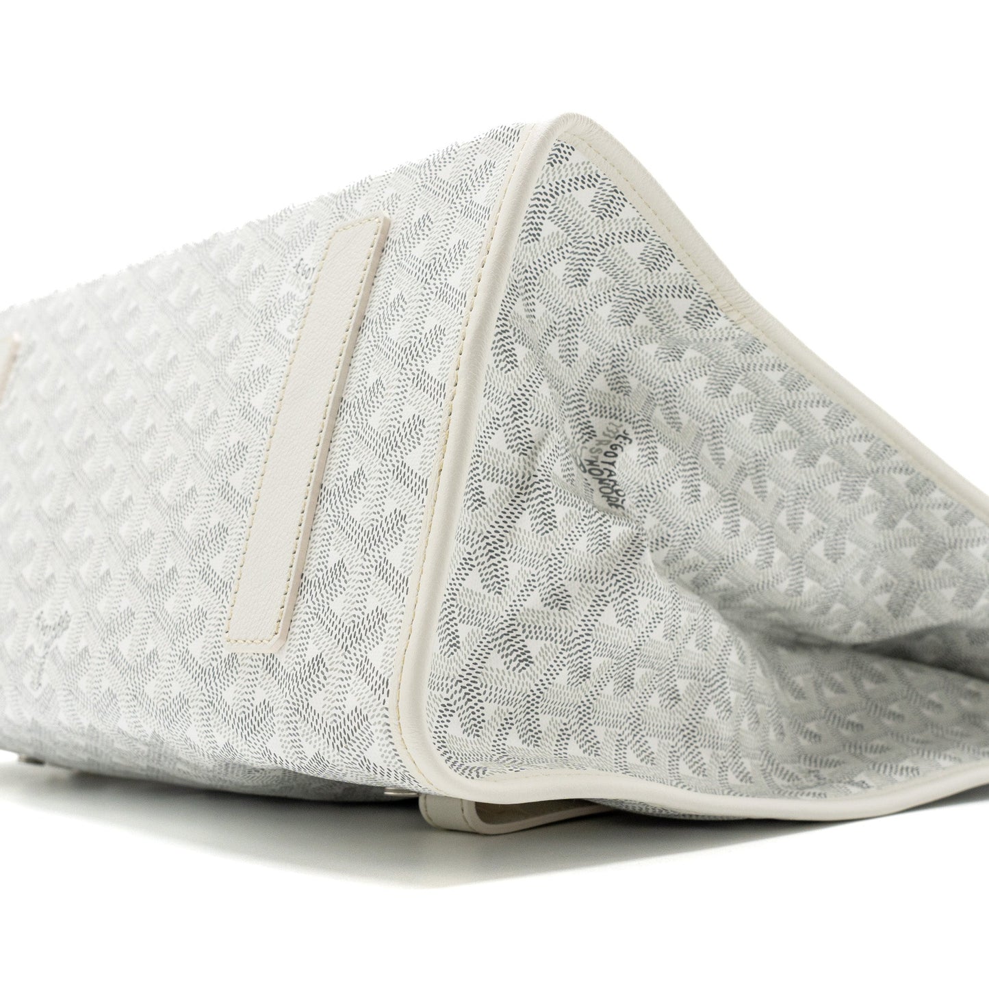 Goyard Saint Leger Backpack Goyardine Canvas White SHW