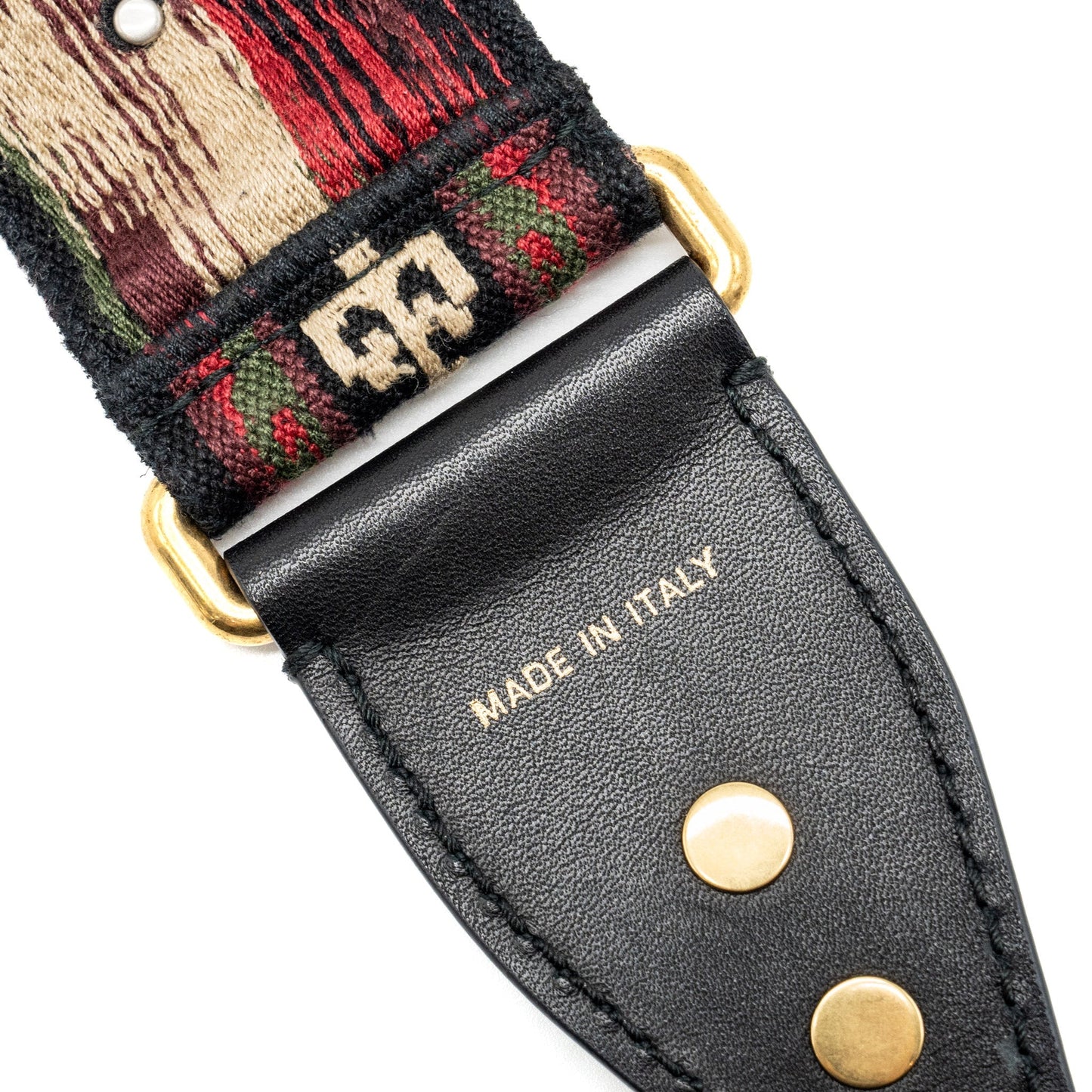 Luxury Dior shoulder strap oblique canvas/ calfskin red/multicolour GHW