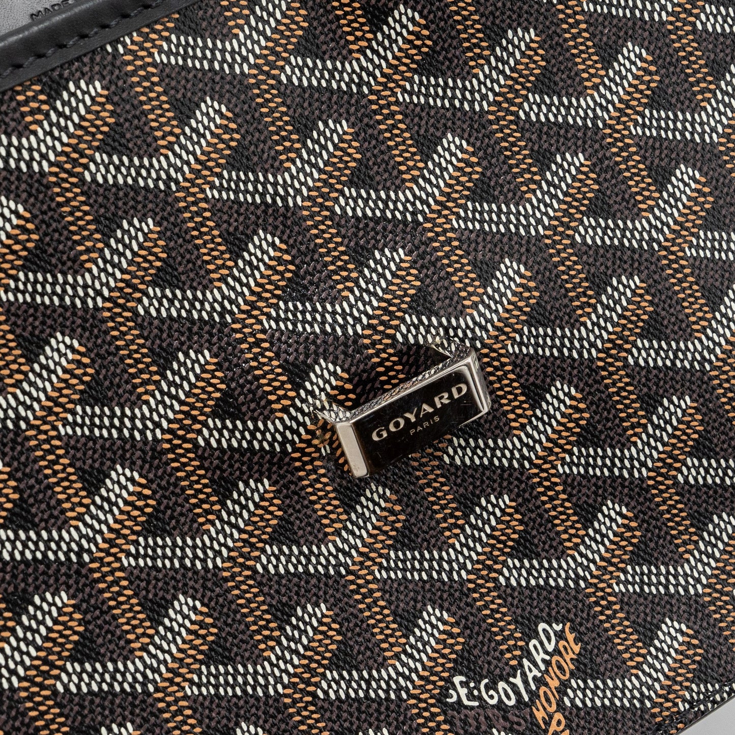 Goyard belvedere pm messenger bag Goyardline canvas / calfskin black SHW