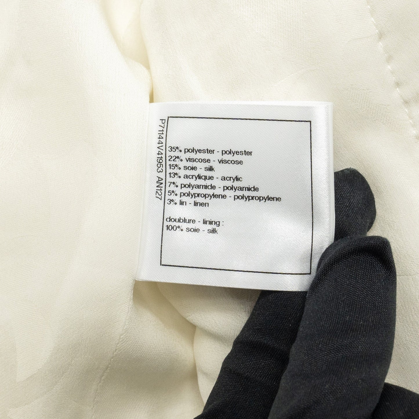 Chanel Size 34 Tweed Jacket White/Gold