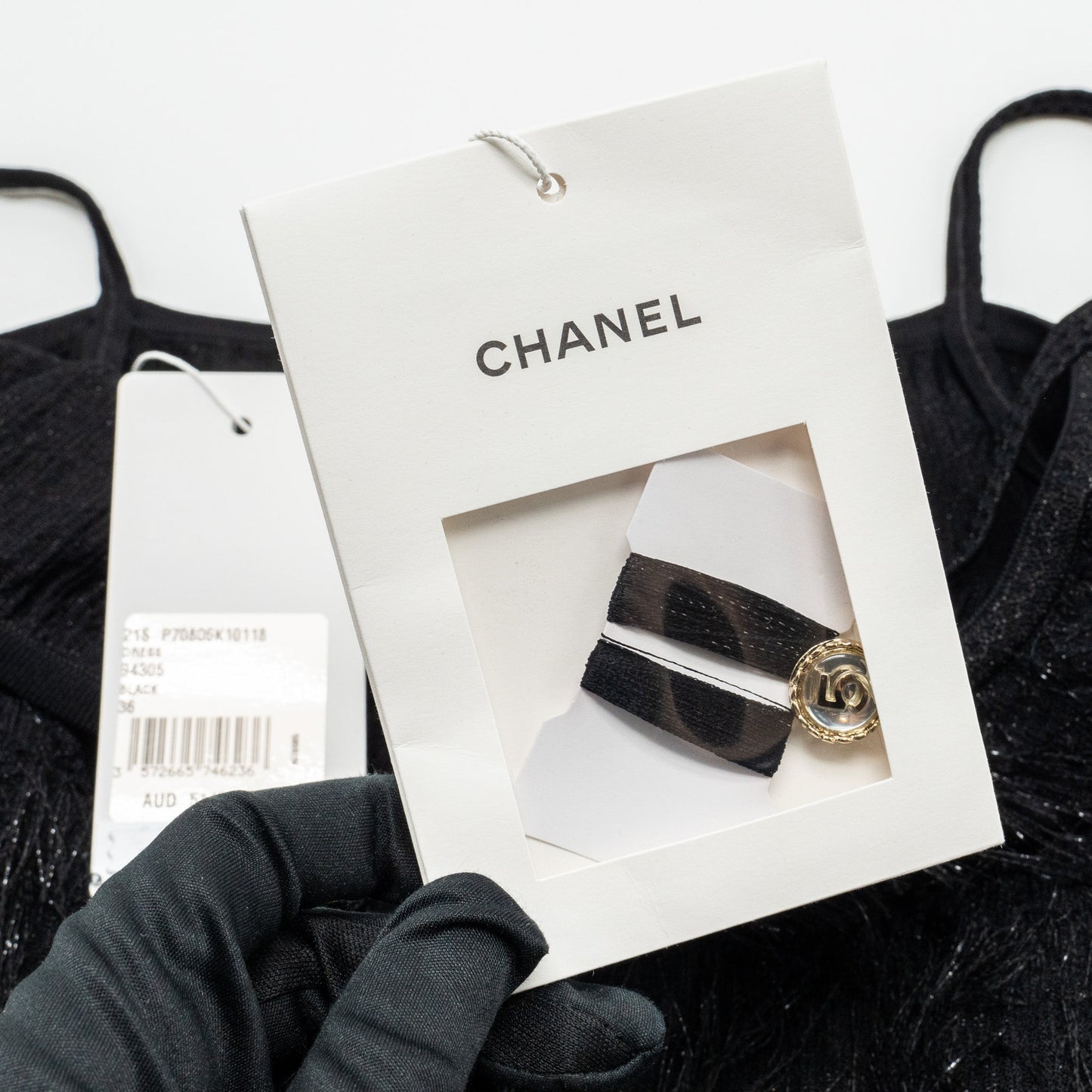Chanel Size 36 21S Tassel Dress Black