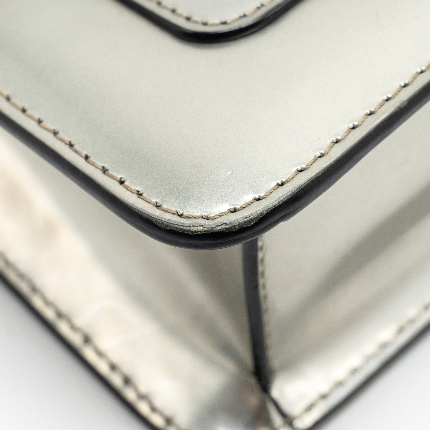 BVLGARI Serpenti Forever Shoulder Bag Leather Silver LGHW