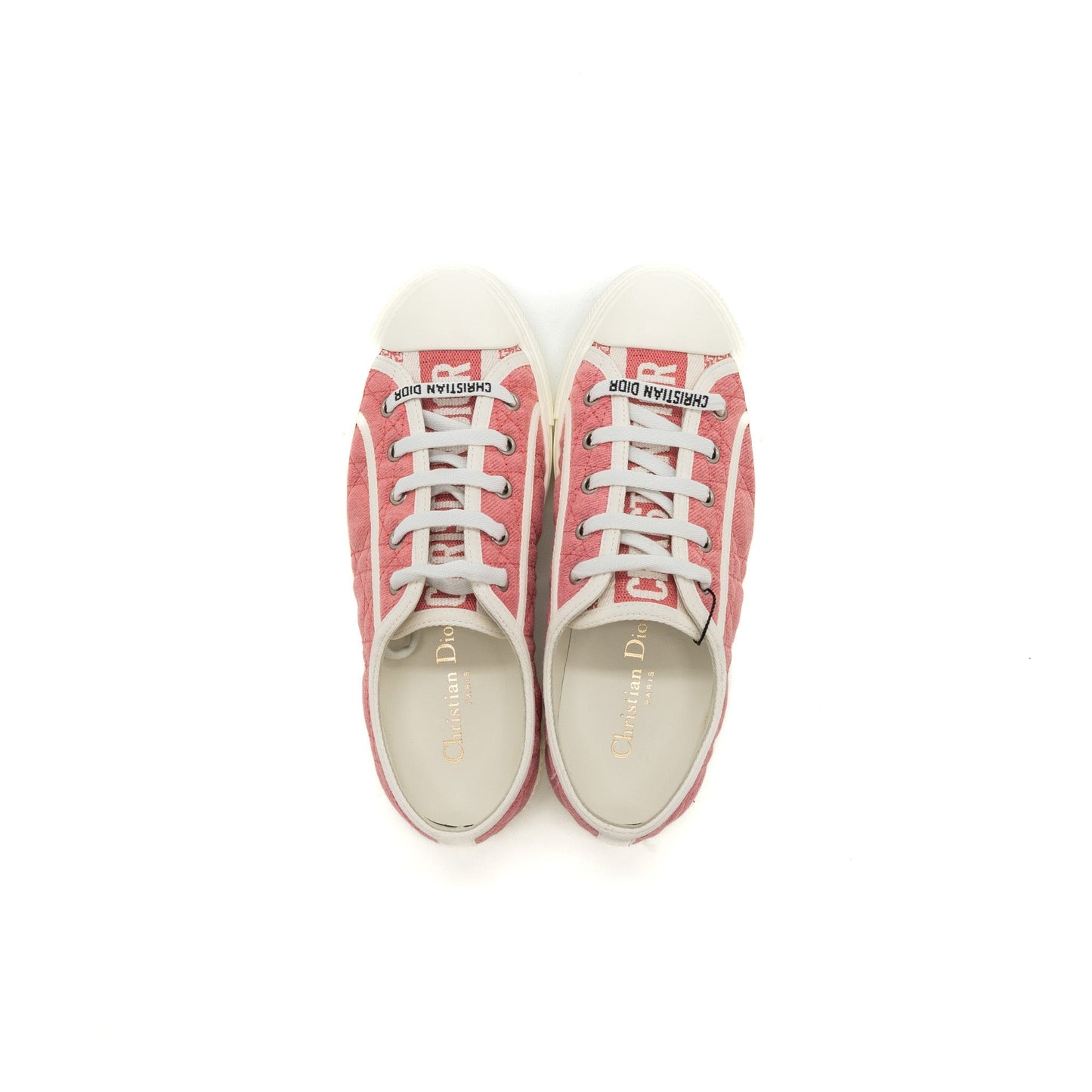 Luxury Dior Size 36.5 Walk N Luxury Dior Sneaker Cannage Quilted Taffy Pink