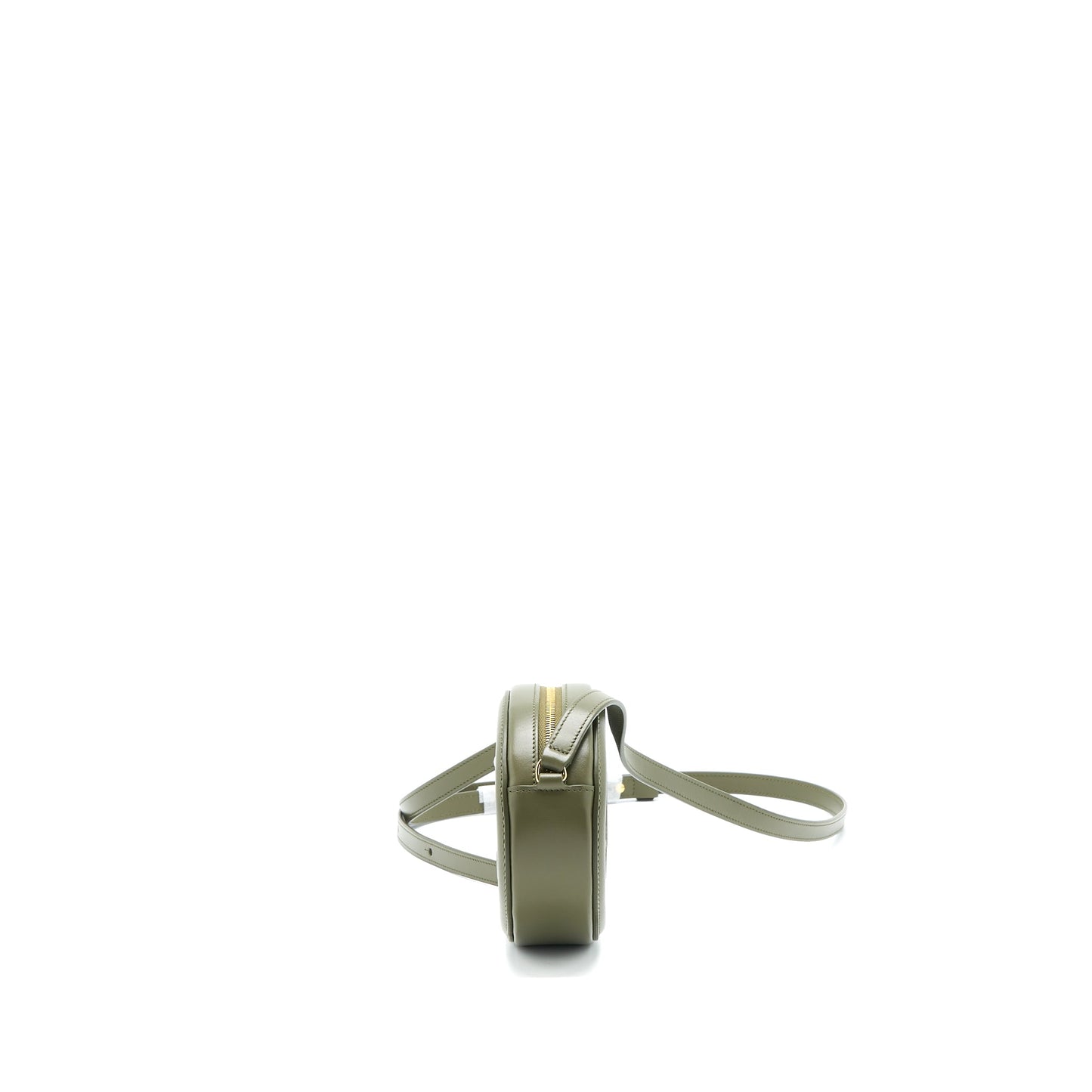 Celine Crossbody Oval Purse Calfskin Olive Green GHW