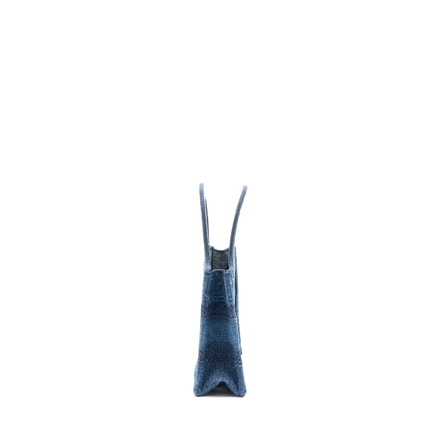 Luxury Dior Mini Book Tote Denim Blue Oblique
