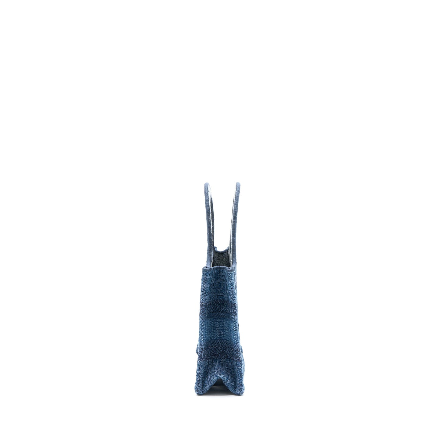 Luxury Dior Mini Book Tote Denim Blue Oblique