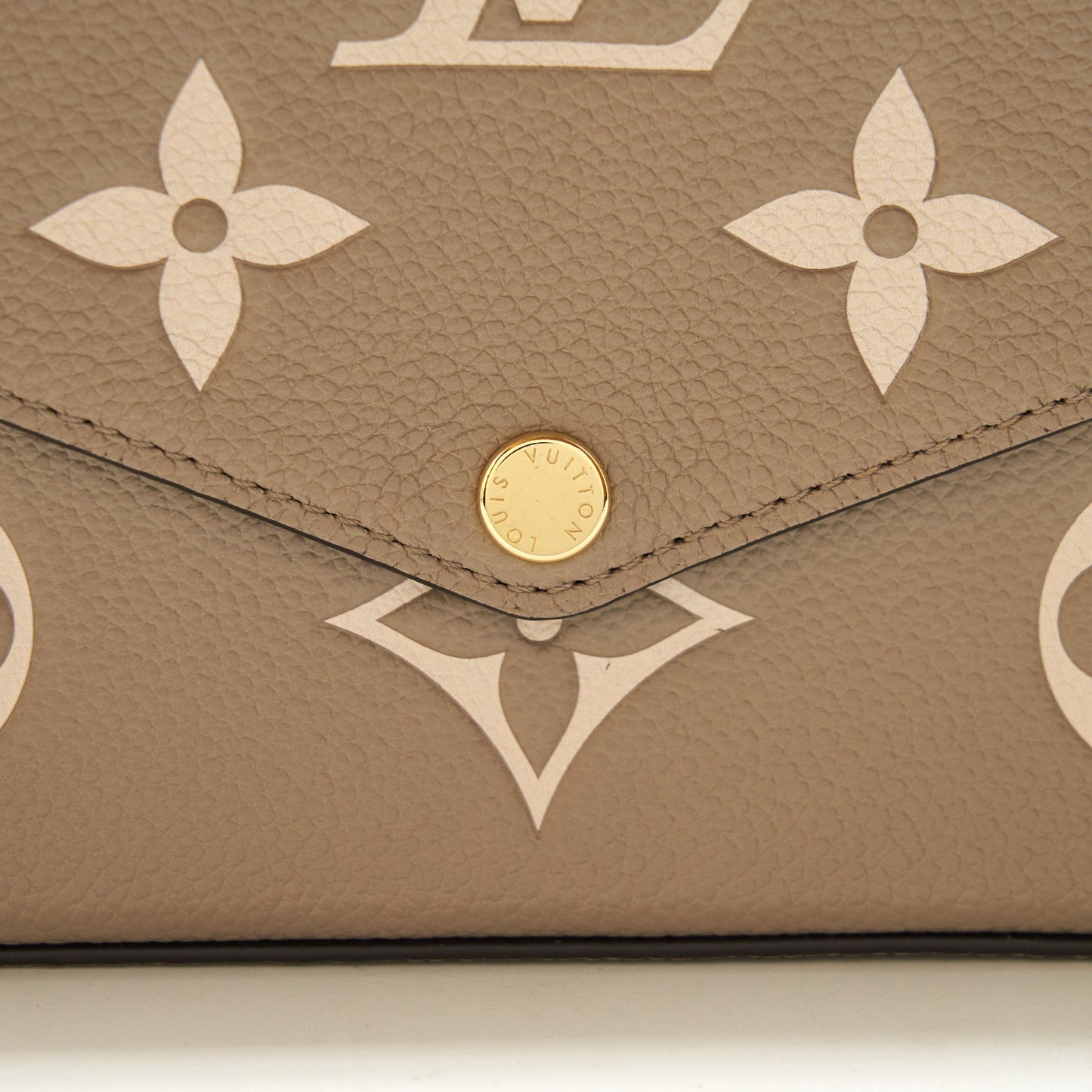 Louis Vuitton Felicie Pochette Tourterelle/Creme GHW