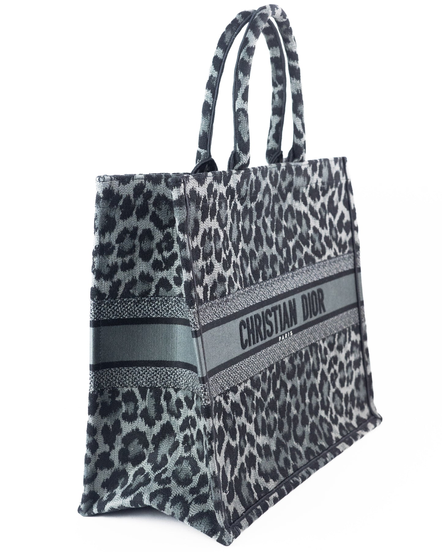 Dior Gray Mizza Embroidery Book Tote