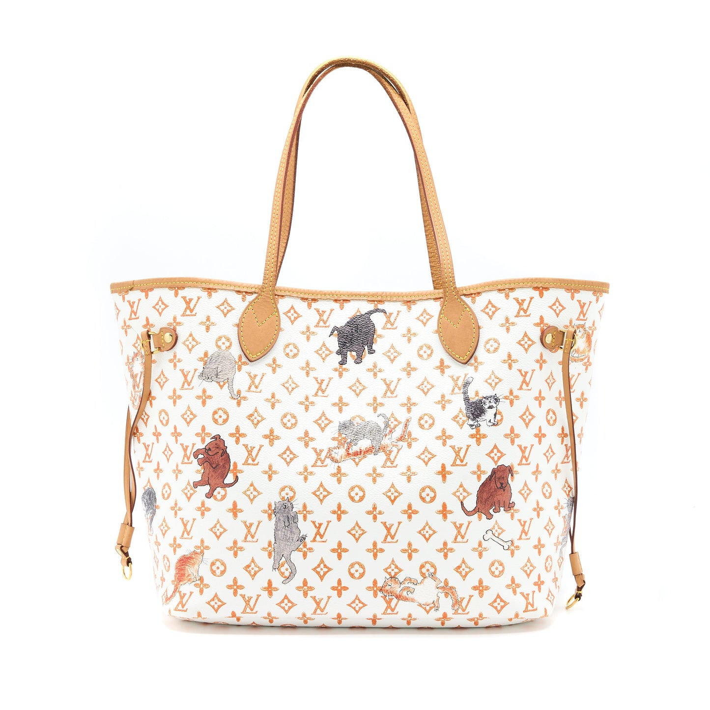 Louis Vuitton Grace Coddington Catogram Neverfull MM Canvas GHW