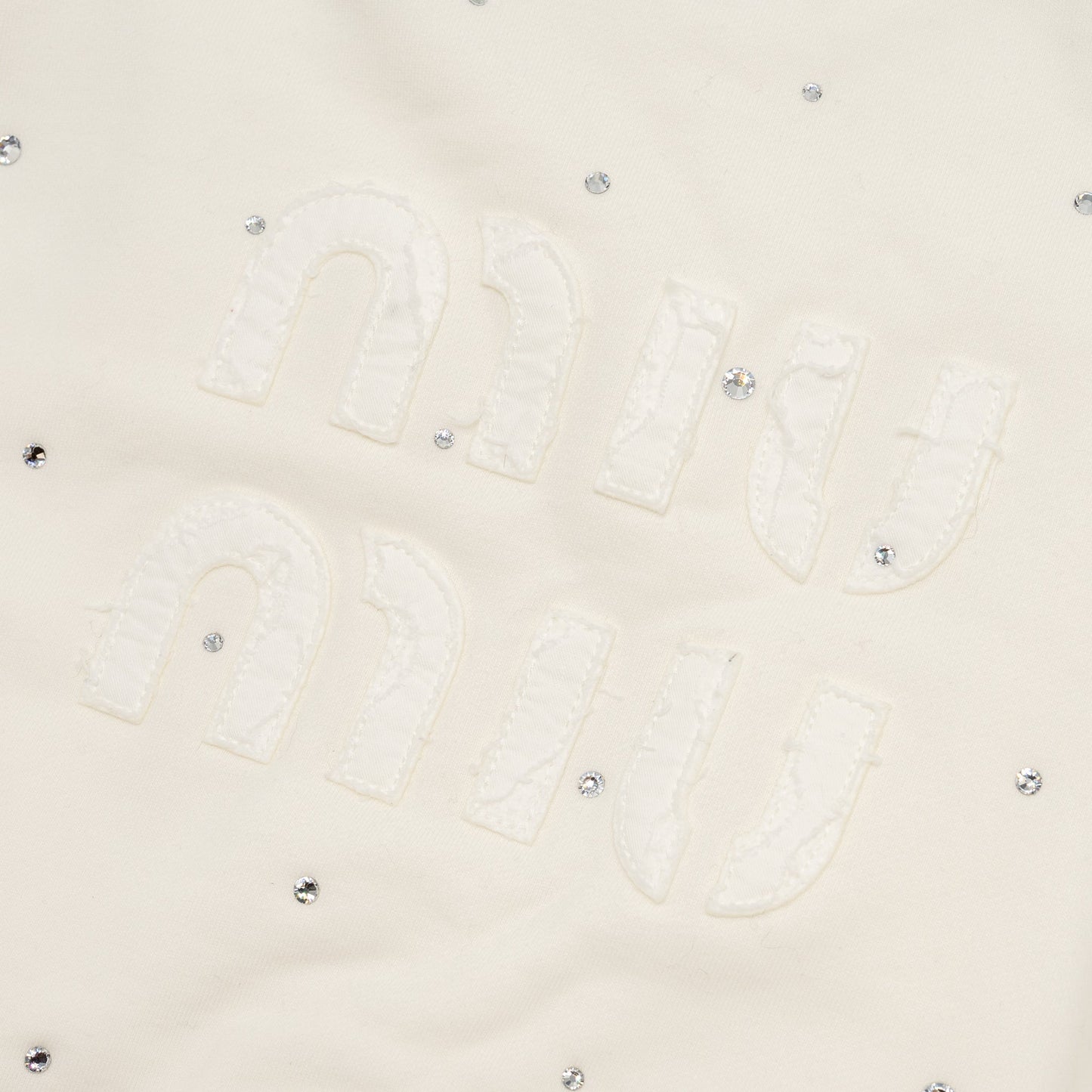 Miu Miu size XS / size 36 sweat / shorts set cream