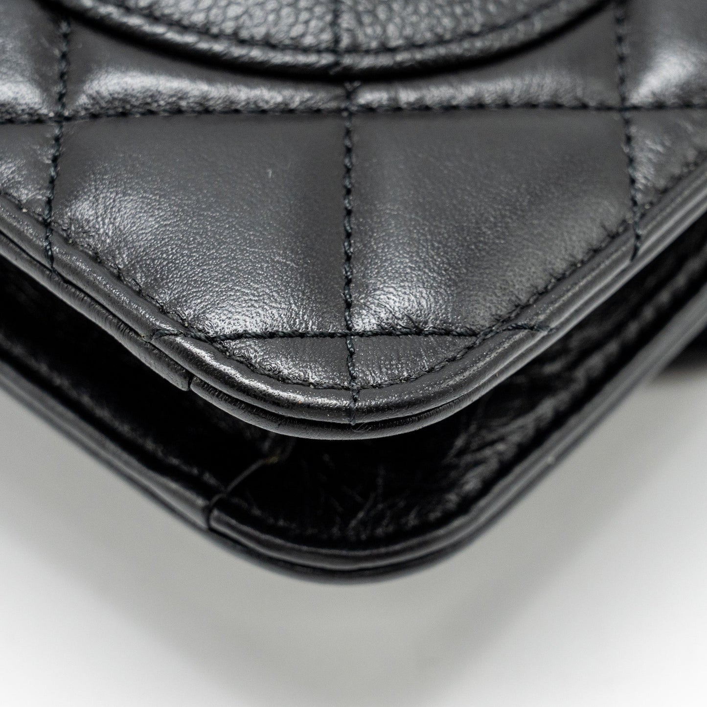Chanel Quilted Flap Bag Calfskin/Caviar Black GHW