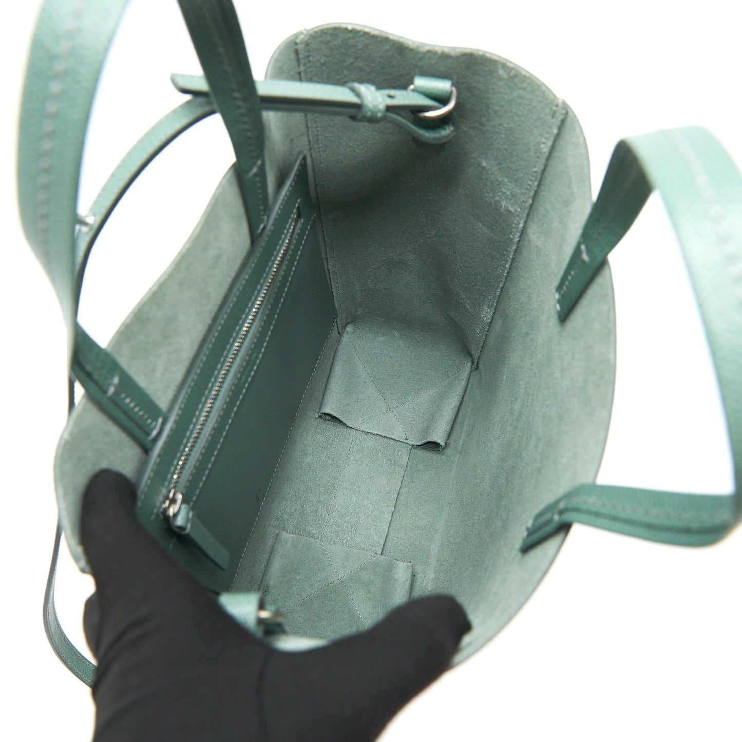 Celine Small Vertical Bucket Bag Deep Mint SHW