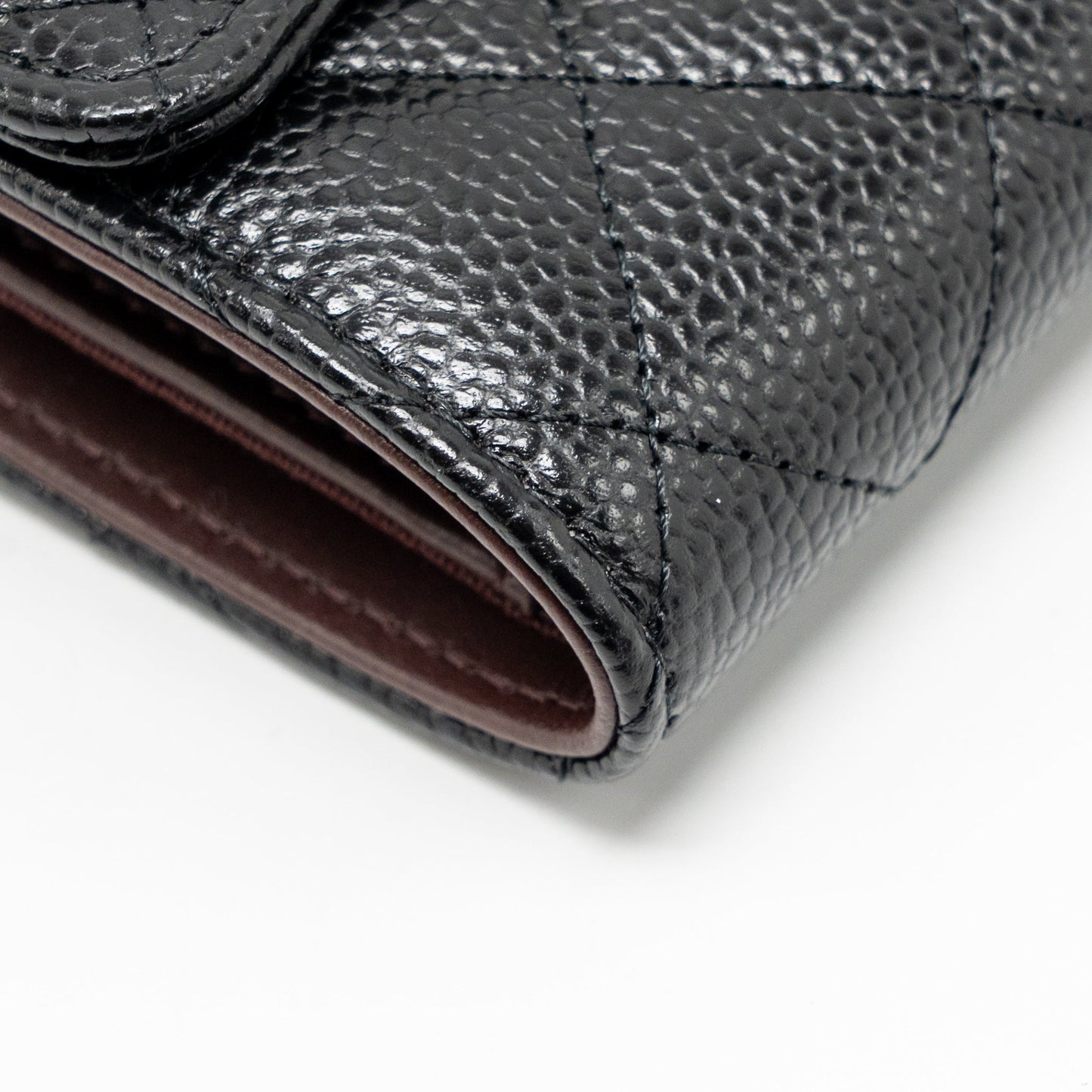 Chanel Classic Flap Wallet Caviar Black SHW (Microchip)