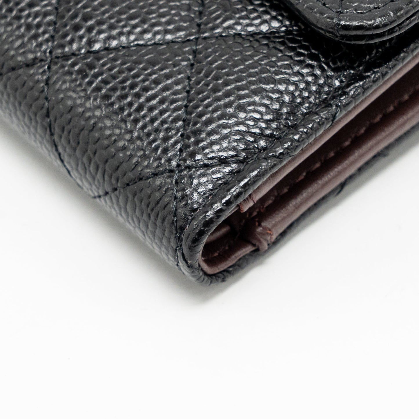 Chanel Classic Flap Wallet Caviar Black SHW (Microchip)