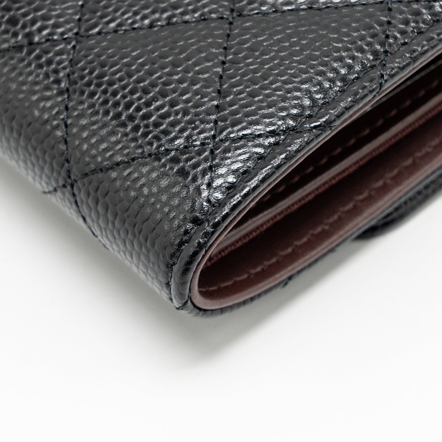 Chanel Classic Flap Wallet Caviar Black SHW (Microchip)