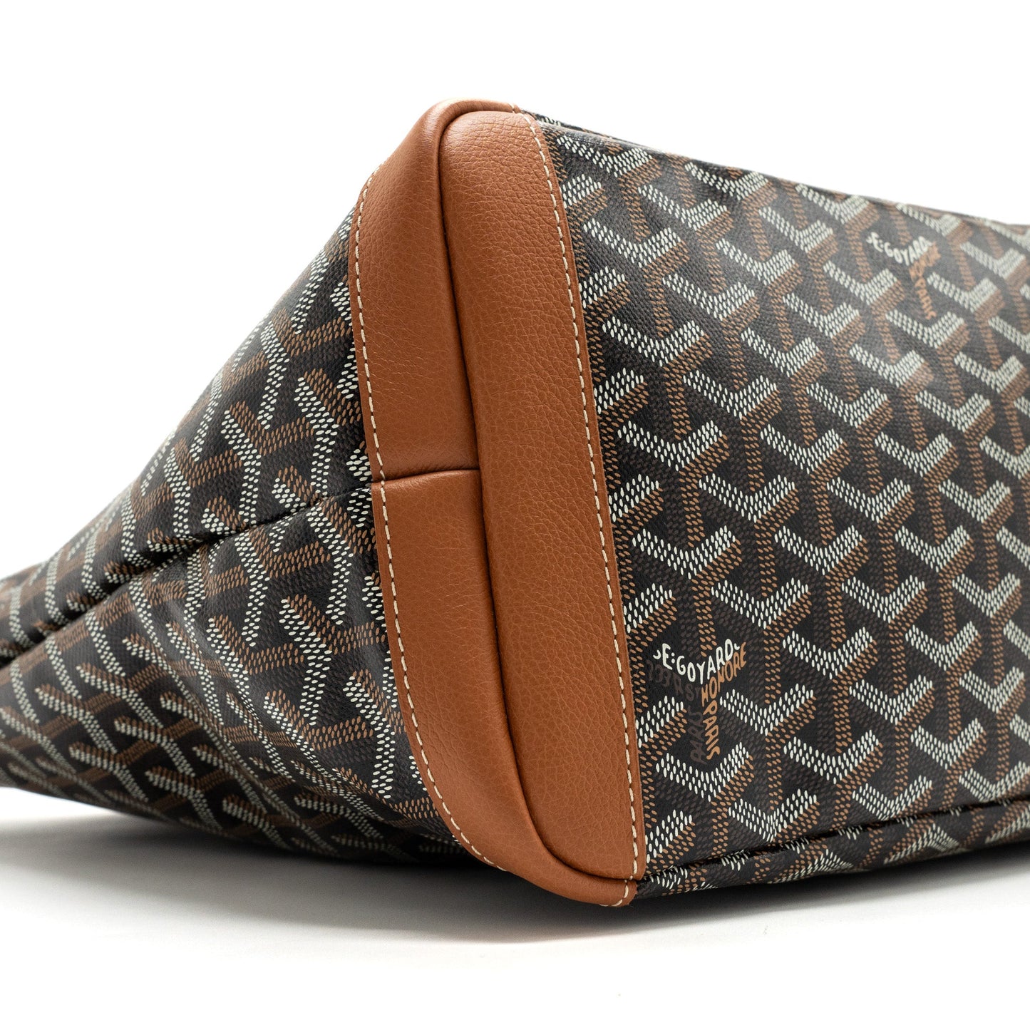GOYARD ARTOIS MM TOTE GOYARDINE CANVAS Black / Tan SHW