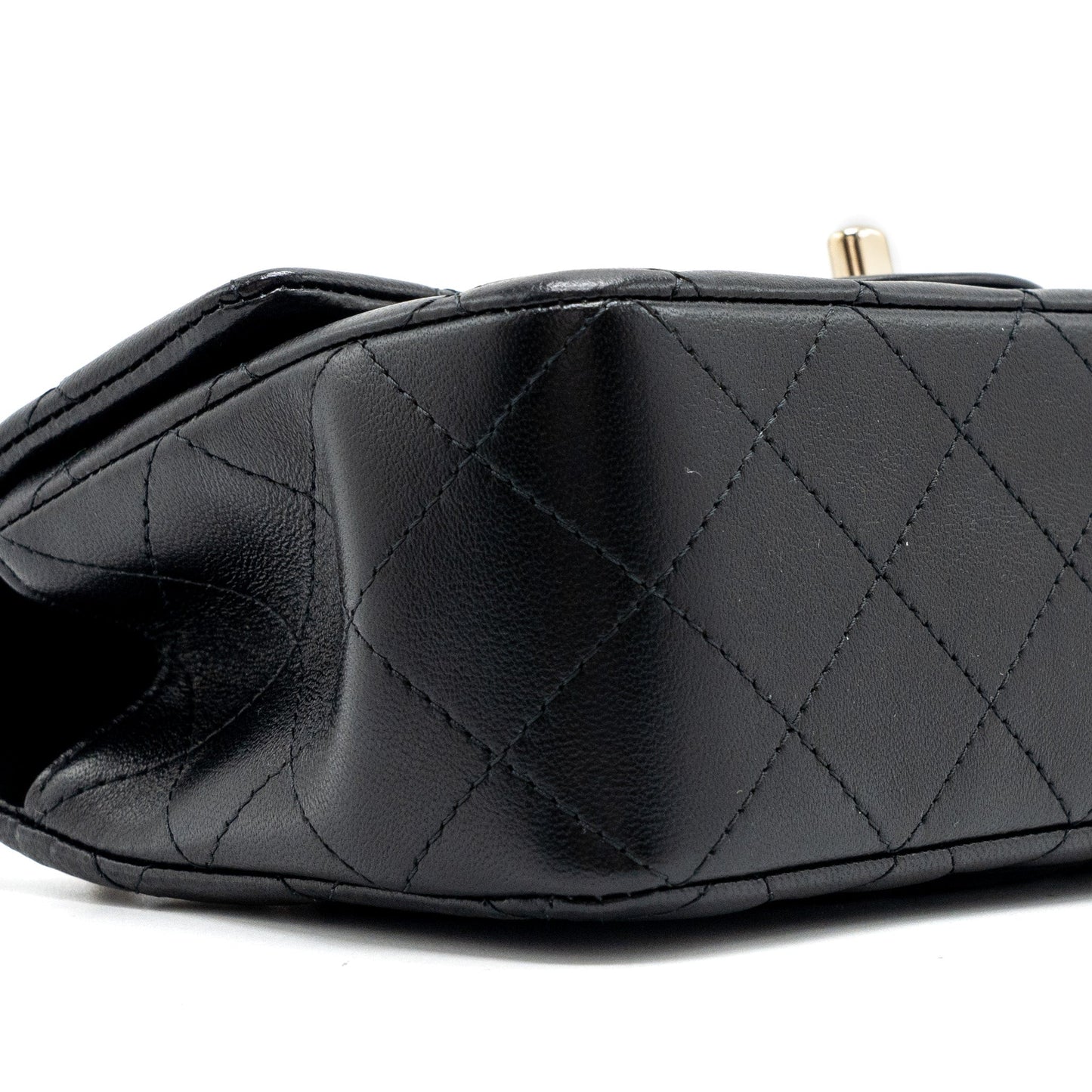 Chanel Top Handle Mini Rectangular Lambskin Black LGHW(Microchip)