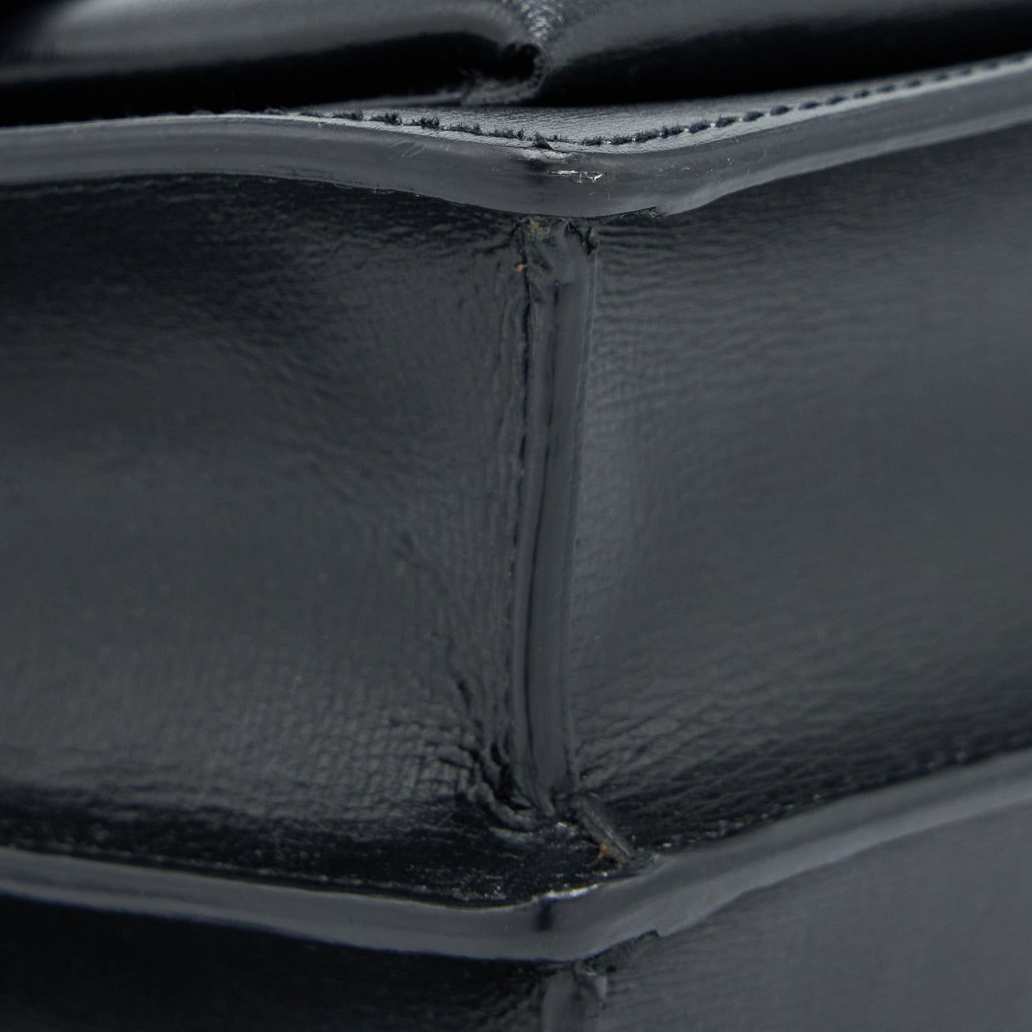 Saint Laurent/YSL Sunset Large Chain Bag Calfskin Black SHW