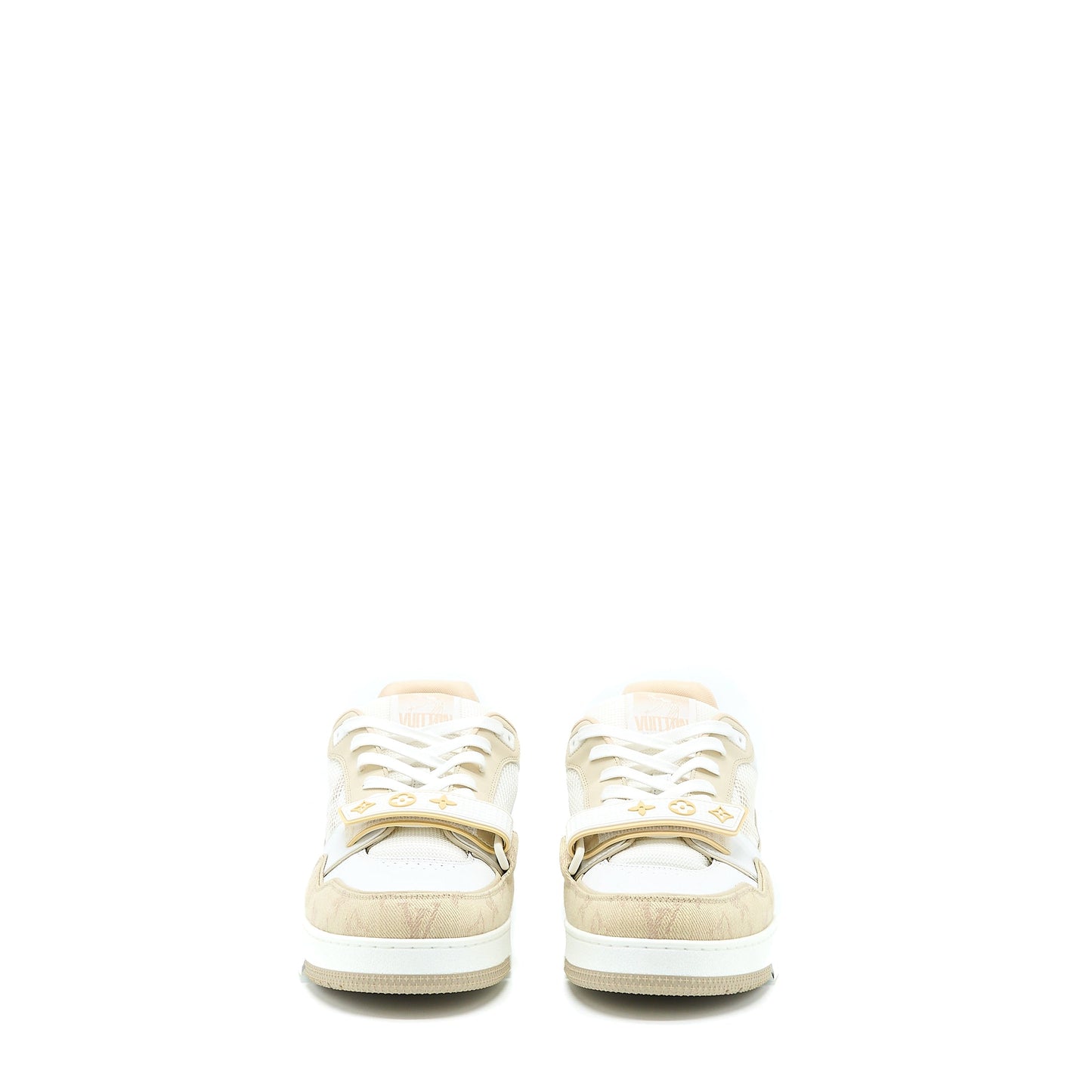 Louis Vuitton Size 9 Trainer Sneaker Monogram Denim Beige