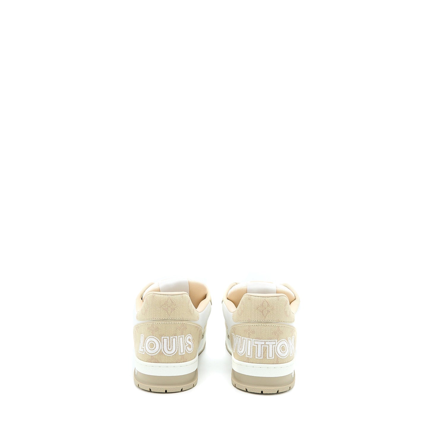 Louis Vuitton Size 9 Trainer Sneaker Monogram Denim Beige