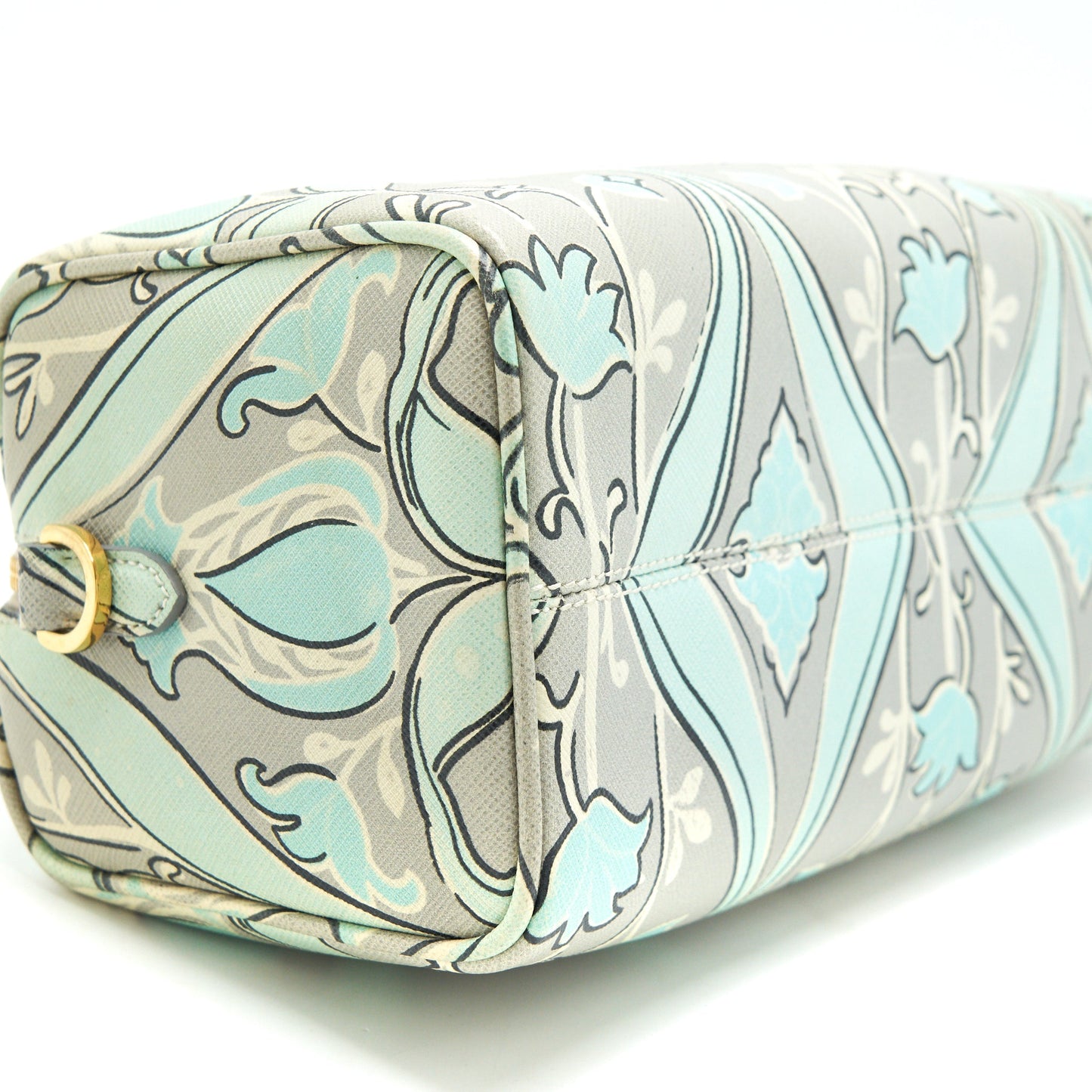 PRADA Print anise Boston Bag