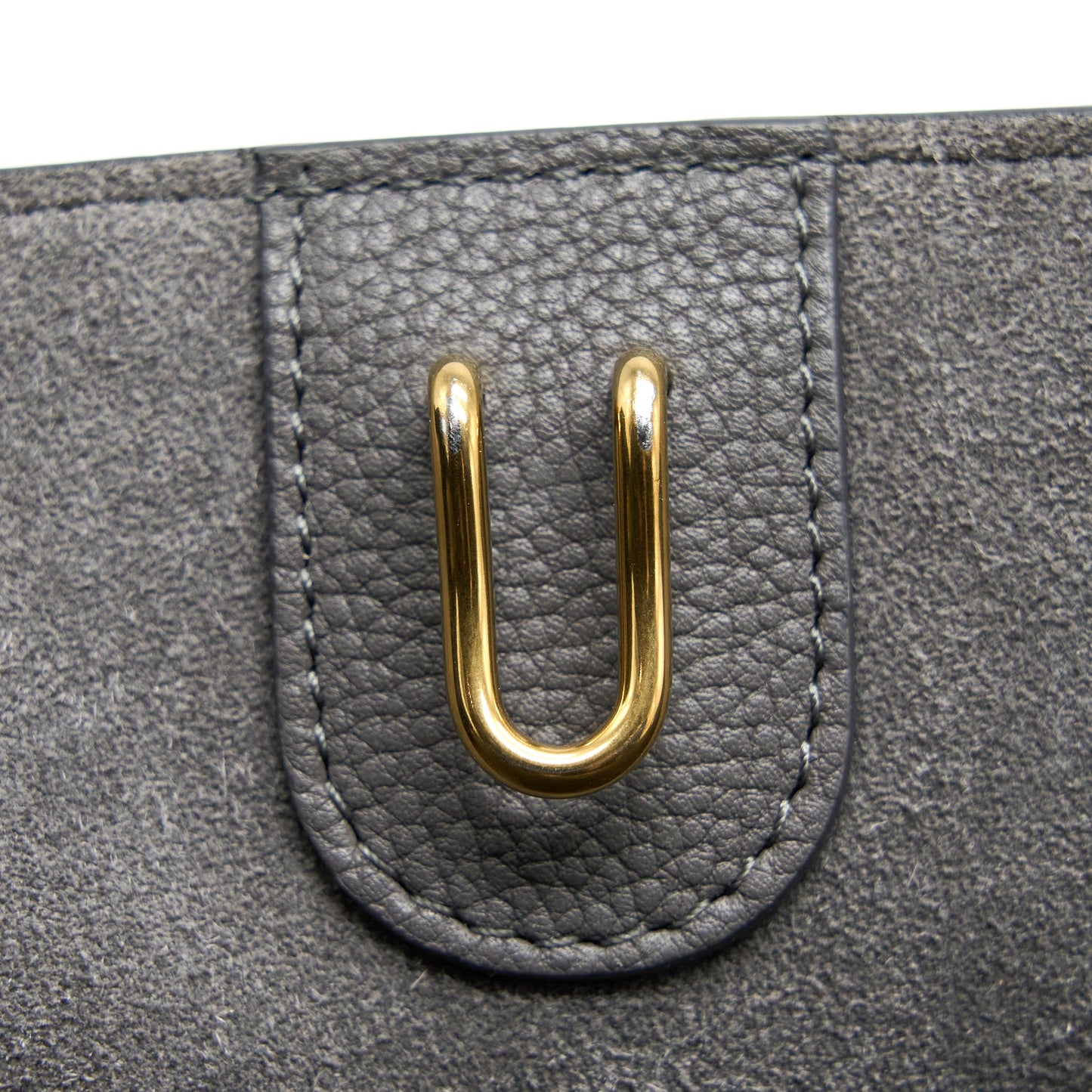 Celine Sangle Bucket Bag Grained Calfskin Grey GHW