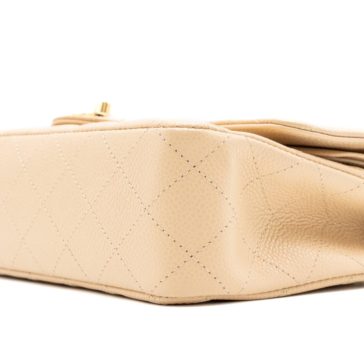 Chanel medium classic double flap bag caviar beige GHW