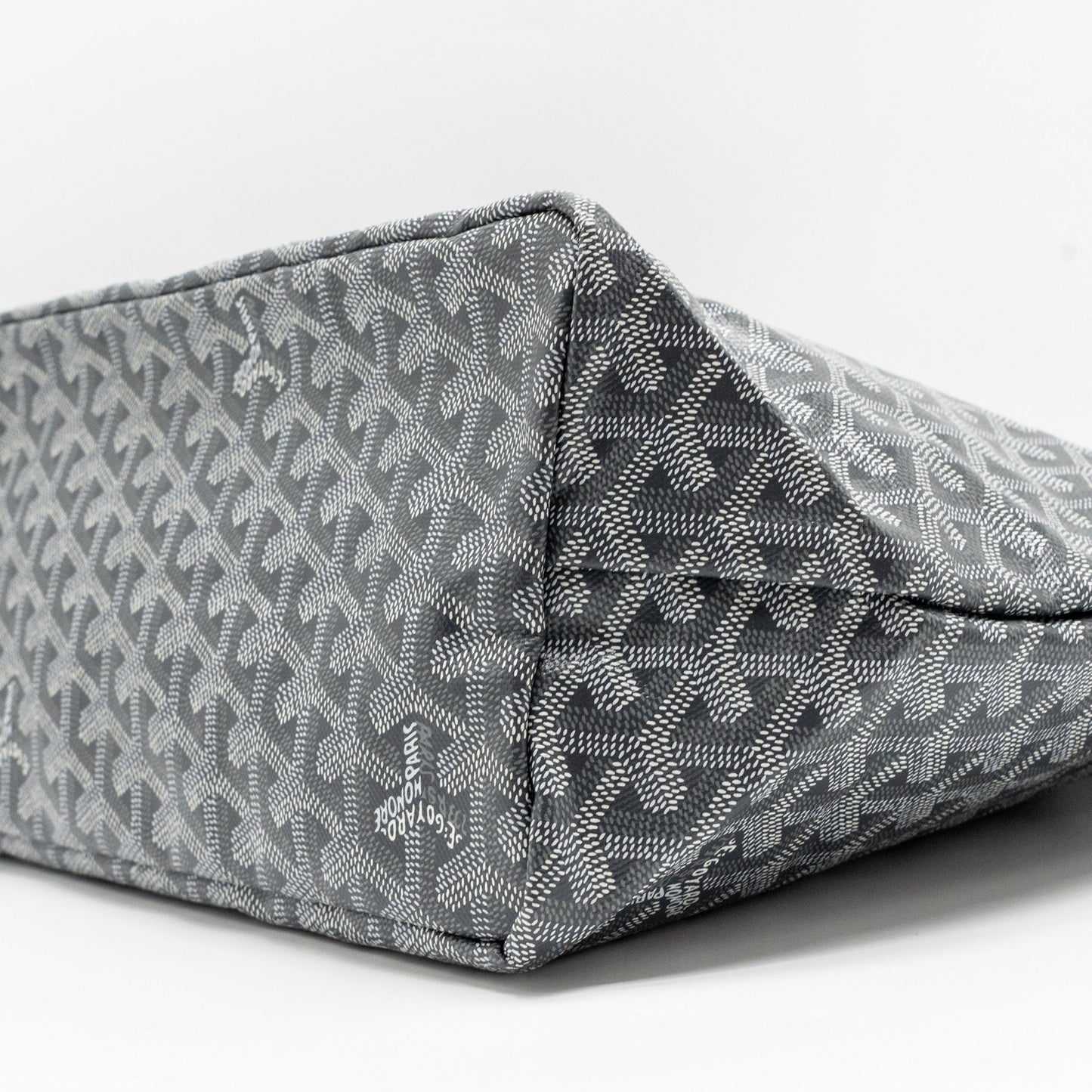 Goyard Saint Louis PM Tote Bag Goyardline Canvas Grey SHW