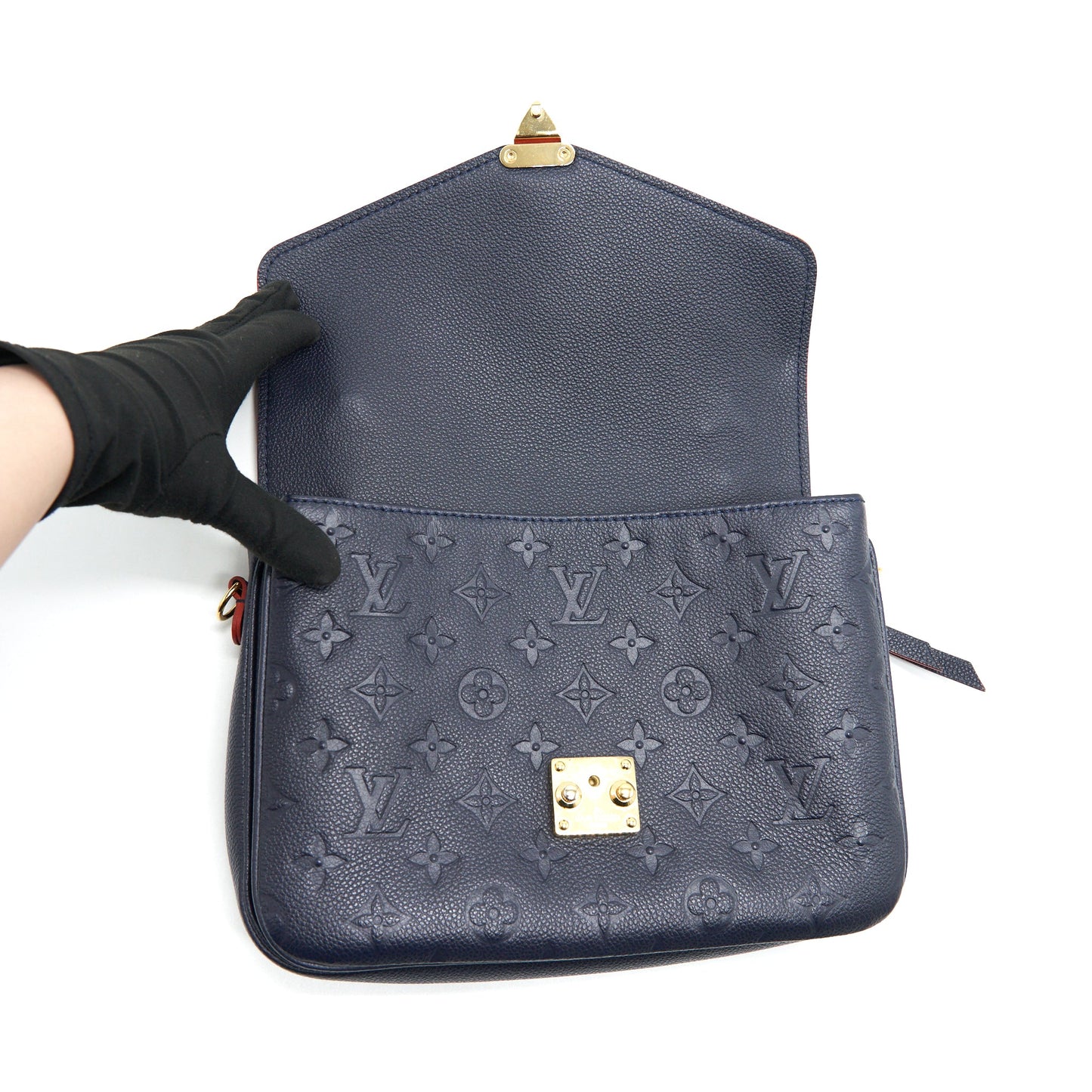 LOUIS VUITTON POCHETTE METIS MARINE ROUGE MONOGRAM EMPREINTE LEATHER