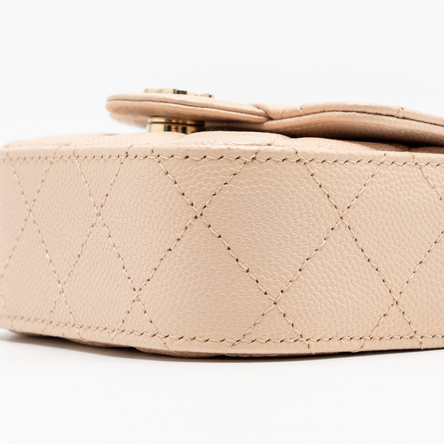 Chanel Mini Clutch with Chain Caviar Beige LGHW