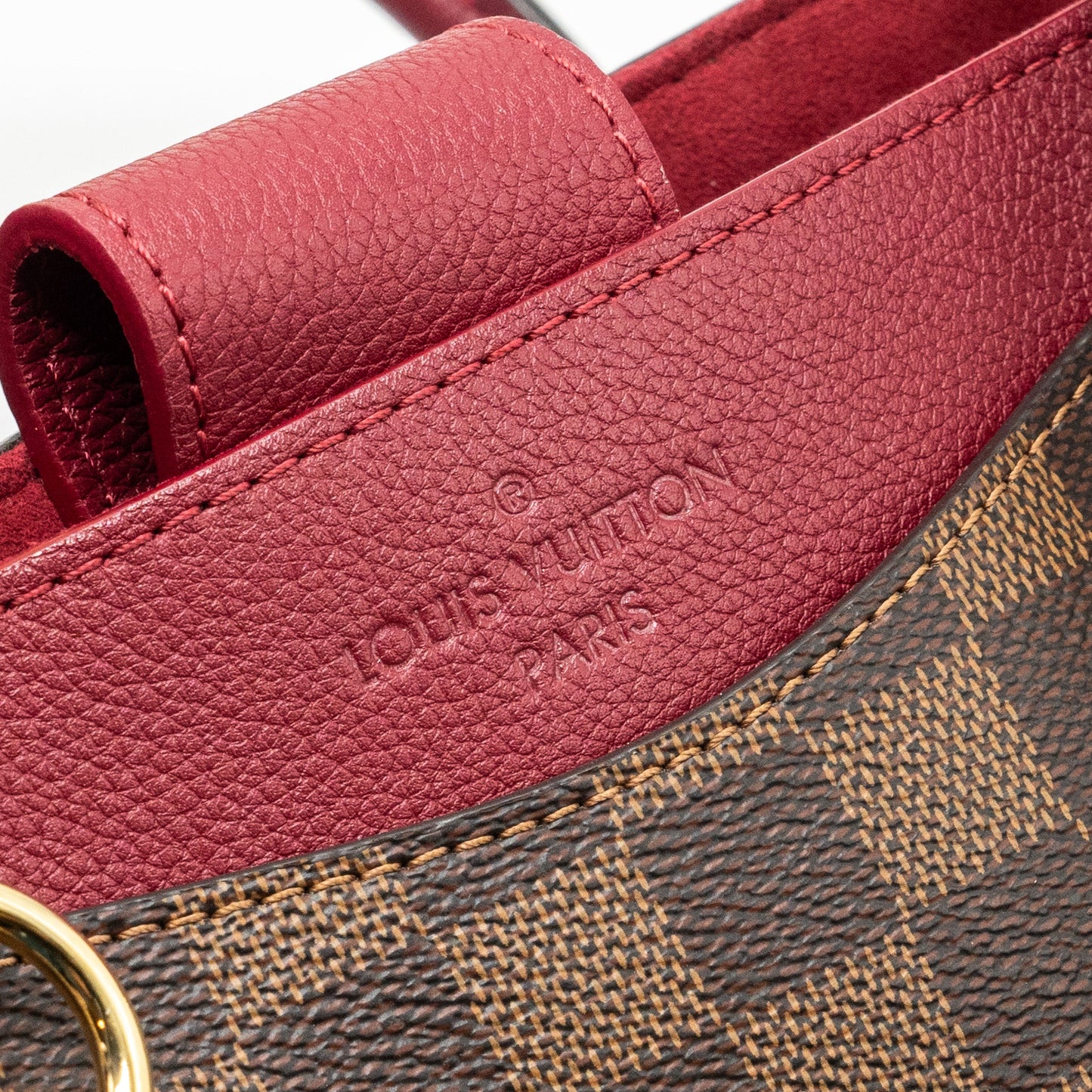 Louis Vuitton Top Handle Crossbody Bag Damier Ebene GHW