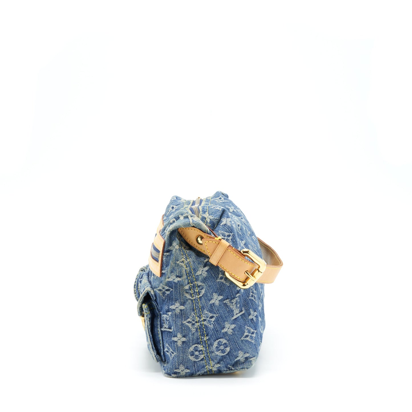 Louis Vuitton Vintage Denim Crossbody Bag With An Extra Strap GHW