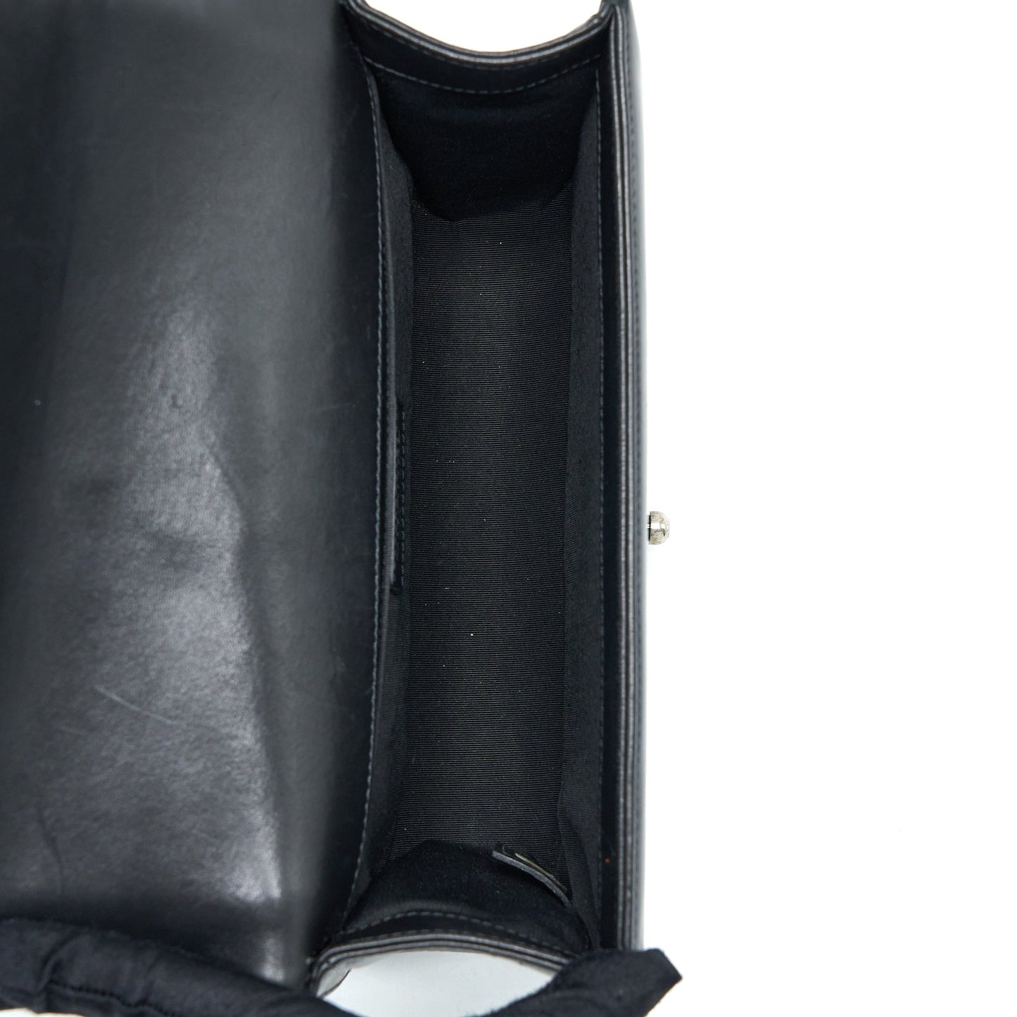 Chanel Medium Boy Bag Lambskin Black Ruthenium SHW