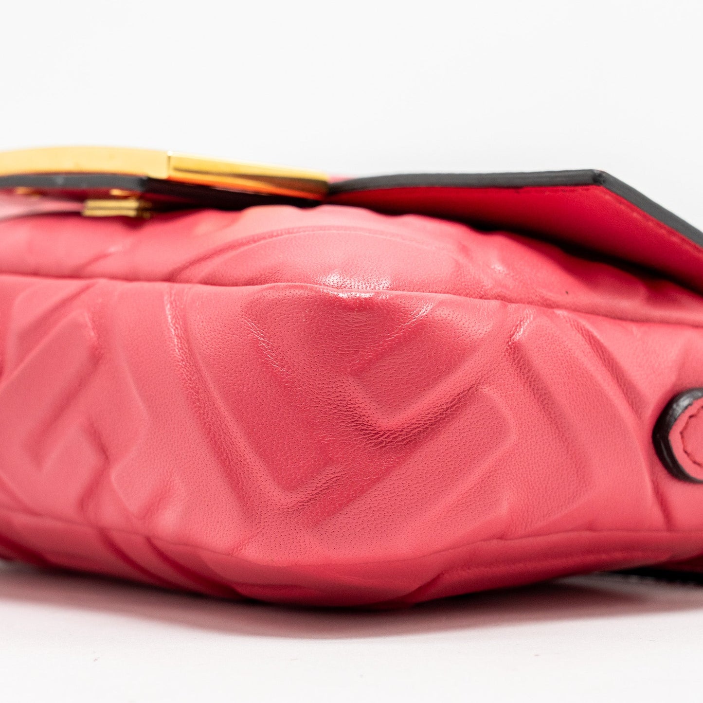 Fendi mini baguette bag nappa Lambskin pink GHW