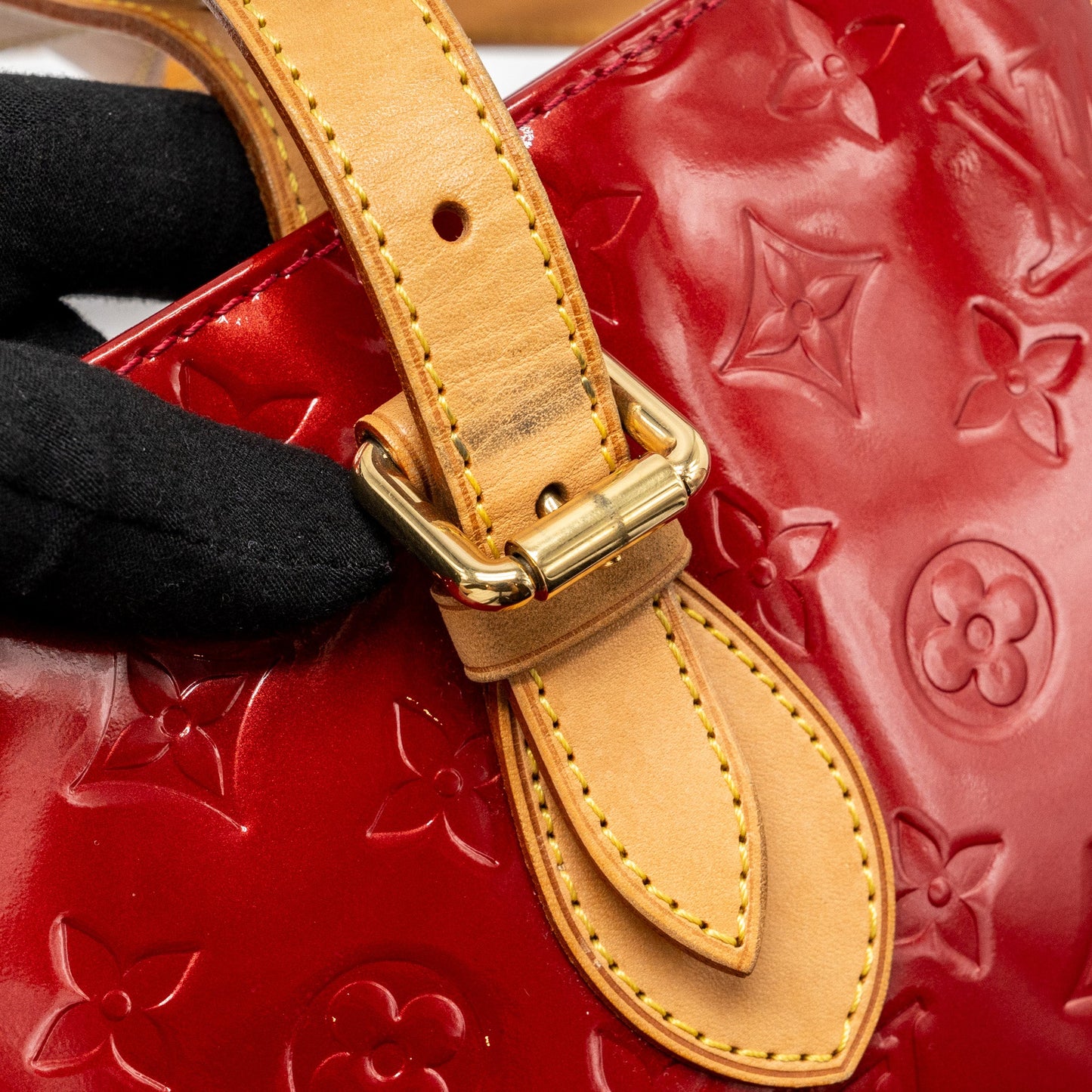 Louis vuitton Zip Tote bag patent red GHW