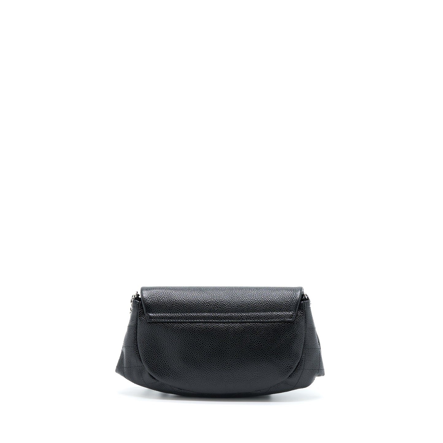 Chanel Half Moon Wallet On Chain Caviar Black SHW