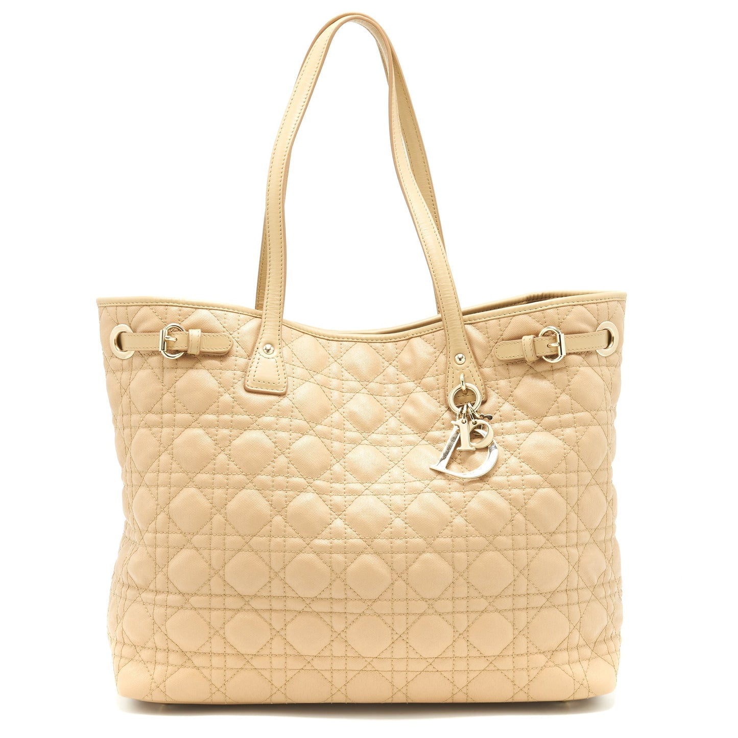 Luxury Dior Shopping Tote Bag beige GHW
