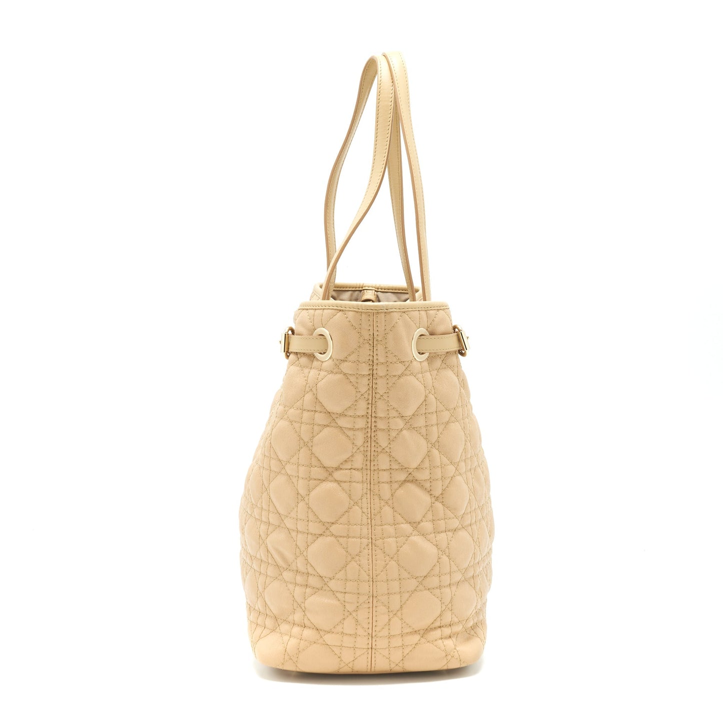 Luxury Dior Shopping Tote Bag beige GHW